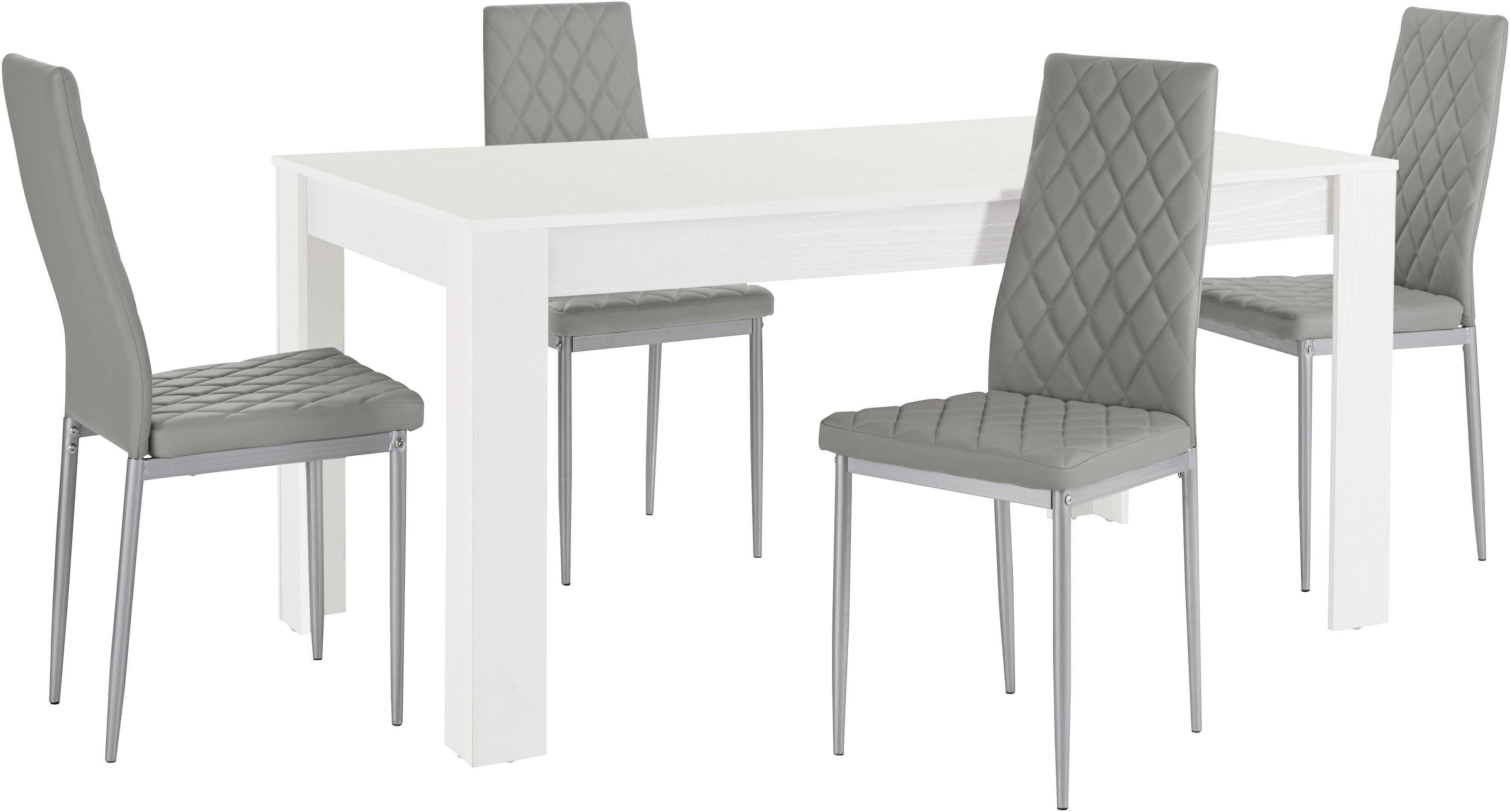 INOSIGN Eethoek Lynn160/Brooke Tafel met 4 stoelen (set, 5-delig)
