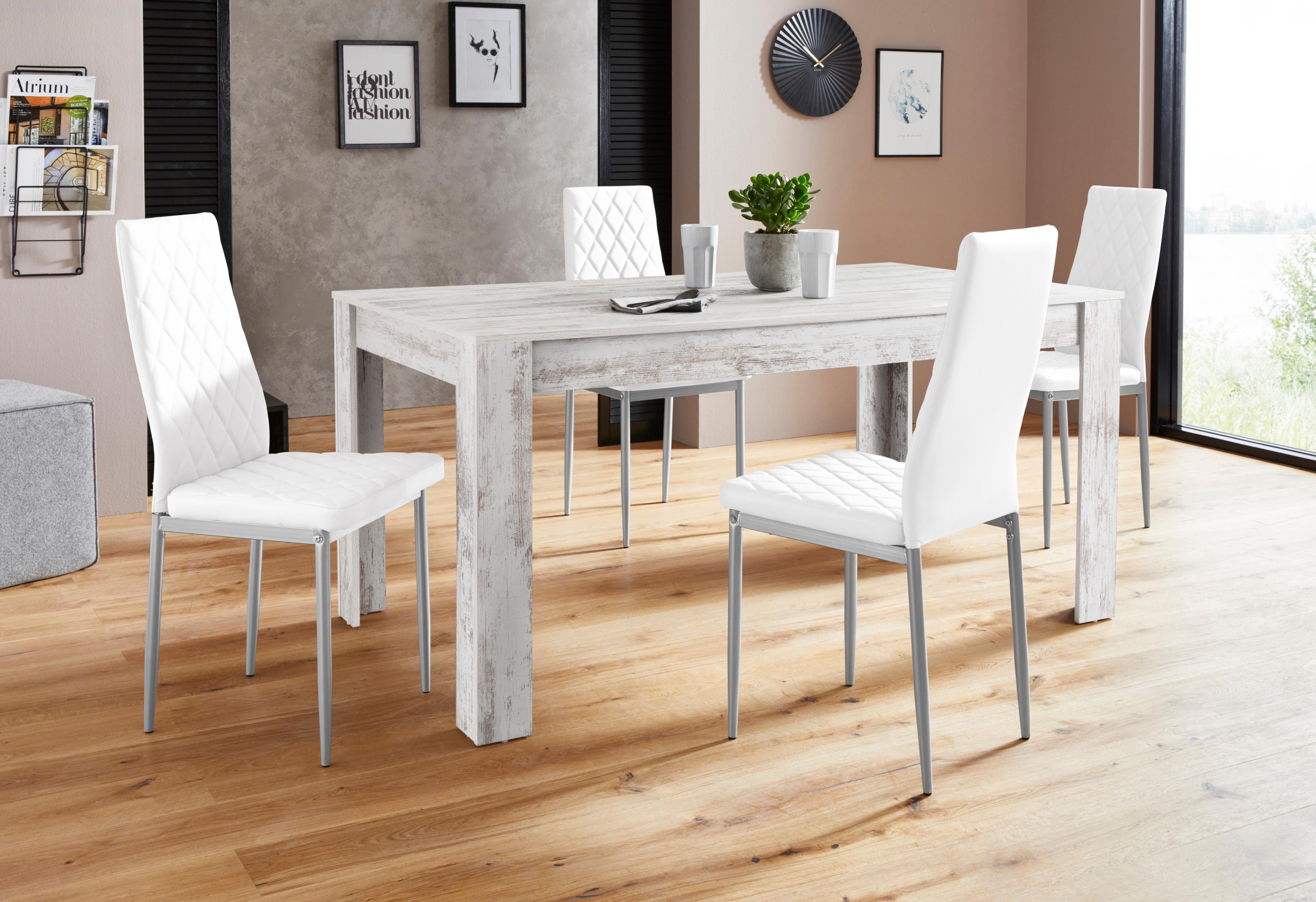 INOSIGN Eethoek Lynn160/Brooke Tafel met 4 stoelen (set, 5-delig)