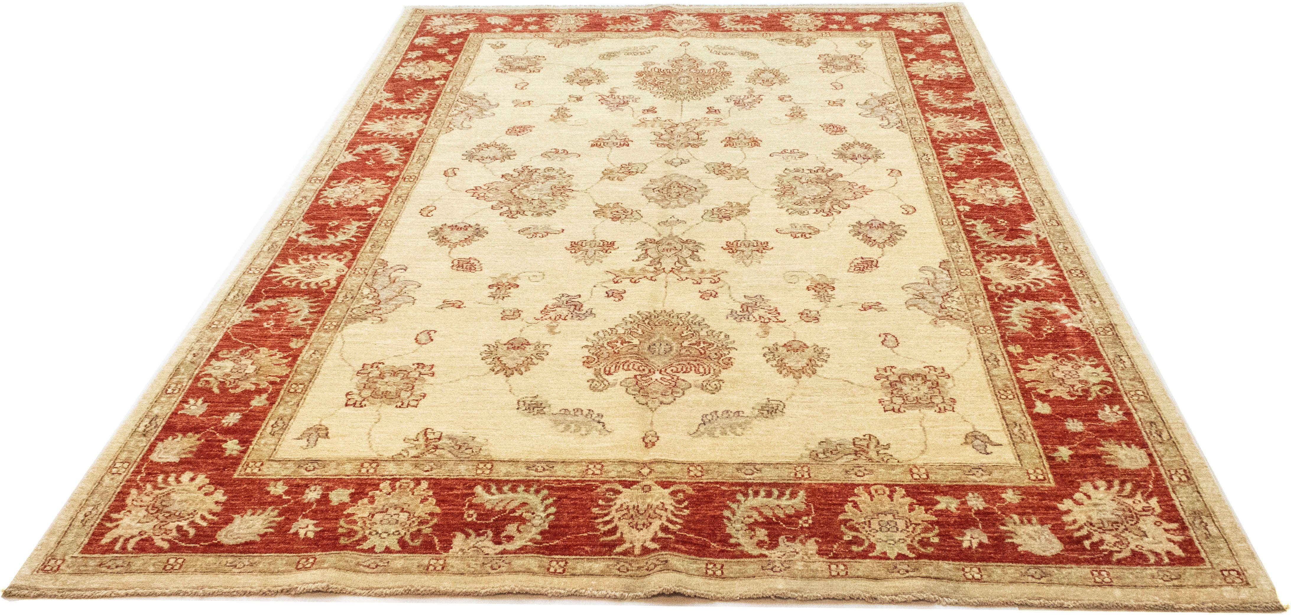 morgenland Wollen kleed Ziegler Teppich handgeknüpft beige-Ziegler Teppich - 263 x 177 cm - beige