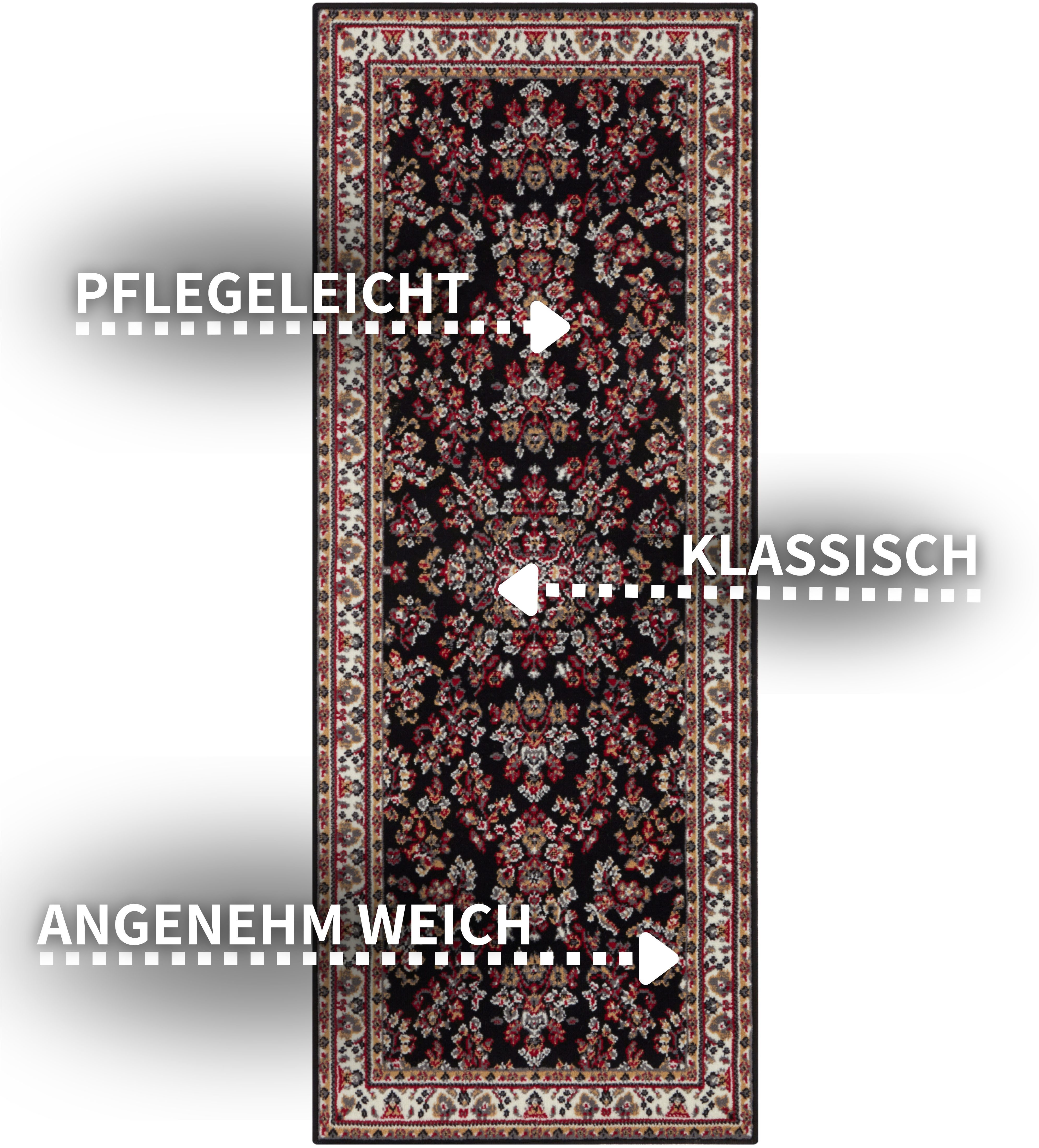 HANSE Home Vloerkleed Halton Kortpolig, orient-look, met bies, loper, onderhoudsvriendelijk, geketteld