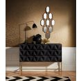 leonique dressoir rovuma in 3d-look en met goudkleurig metalen frame zwart