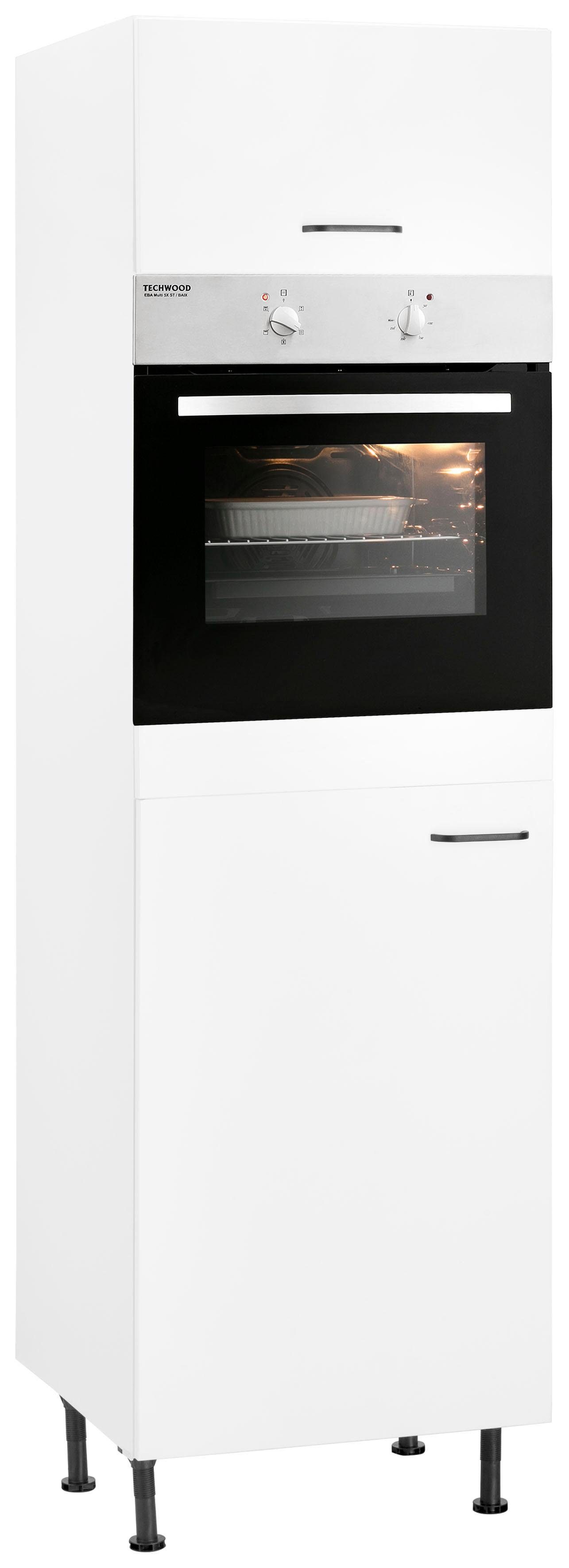 OPTIFIT Oven/koelkastombouw met soft-closefunctie, in hoogte verstelbare poten en metalen handgrepen, breedte 60 cm