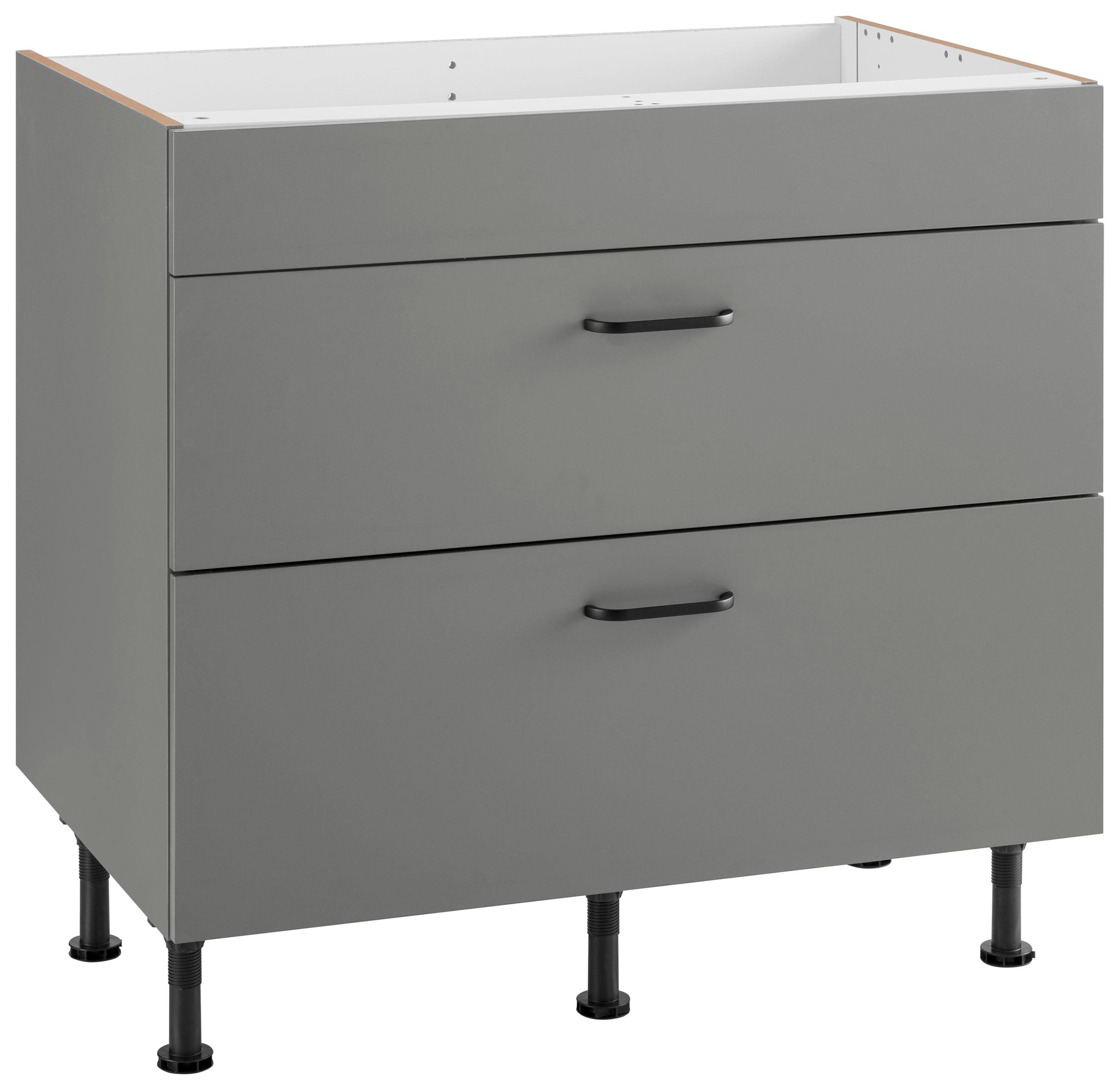 OPTIFIT Ombouwkast voor fornuis Elga met soft-close-functie, in hoogte verstelbare poten, breedte 90 cm ombouwkasten grijs