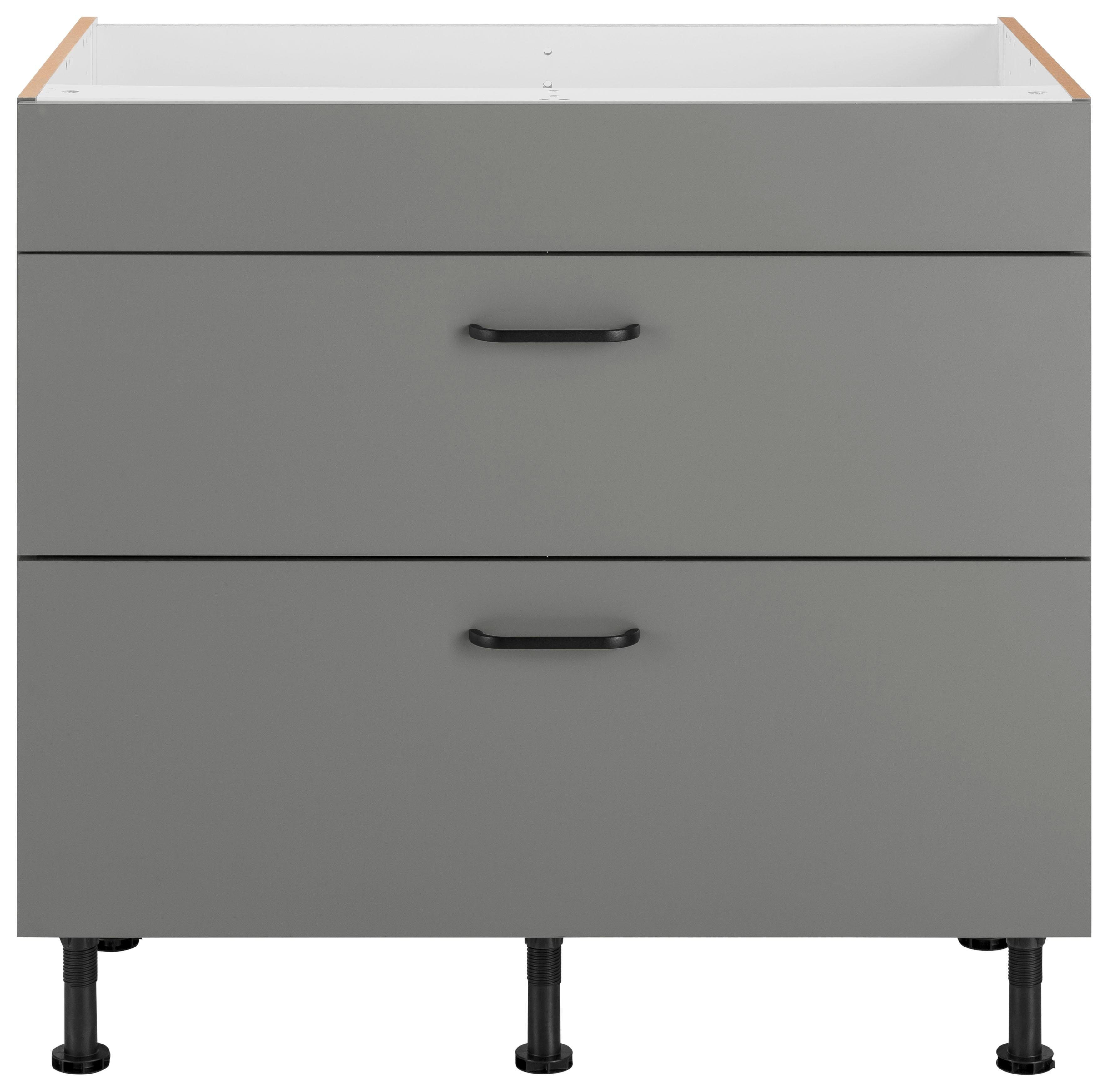 OPTIFIT Ombouwkast voor fornuis Elga met soft-close-functie, in hoogte verstelbare poten, breedte 90 cm