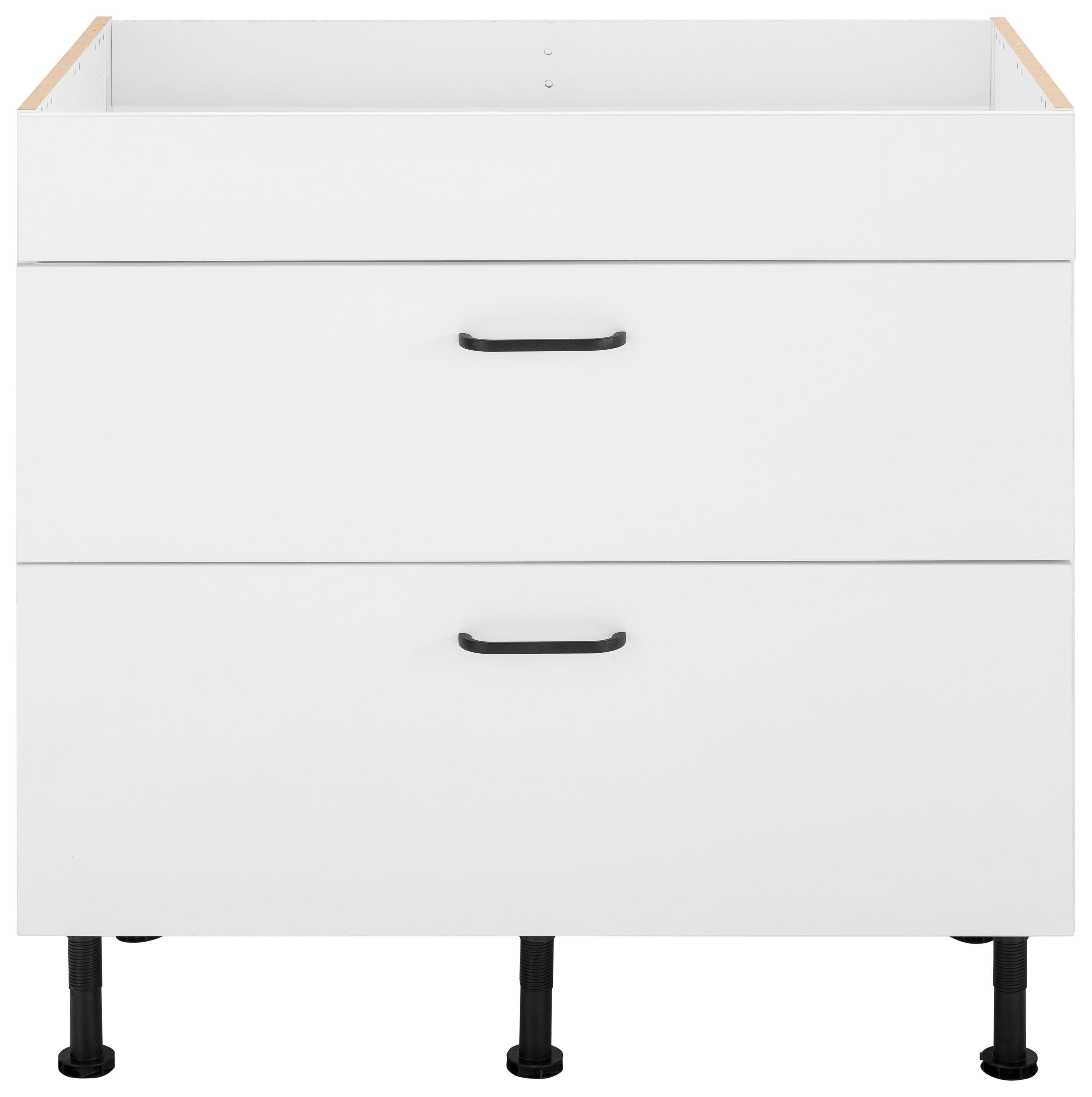 OPTIFIT Ombouwkast voor fornuis Elga met soft-close-functie, in hoogte verstelbare poten, breedte 90 cm