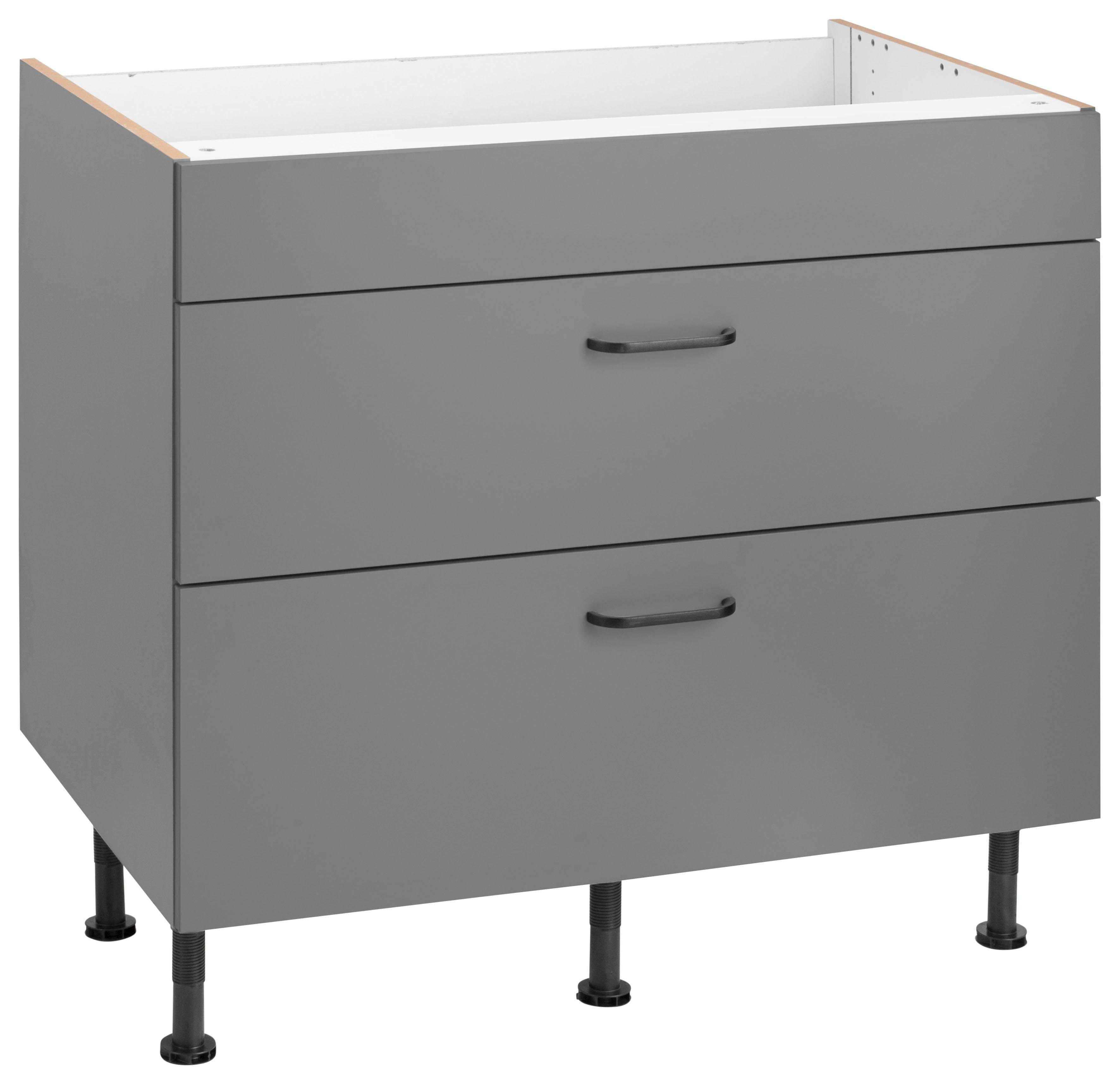OPTIFIT Onderkast Elga met soft-close functie, in hoogte verstelbare poten, breedte 90 cm onderkasten grijs
