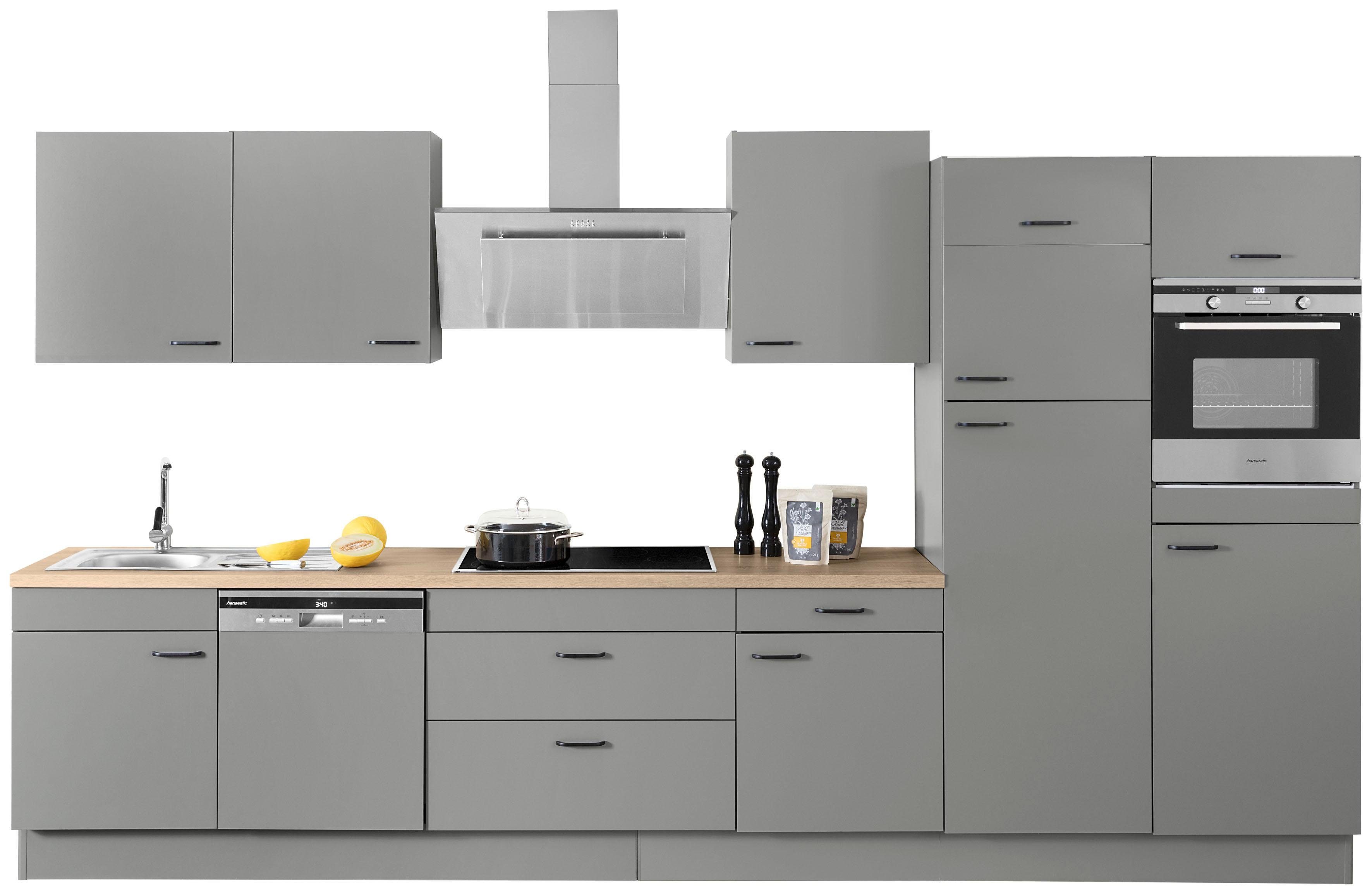 OPTIFIT Keukenblok Elga Premium keuken, soft-close functie, grote volledig uittrekbare lades, breedte 390 cm