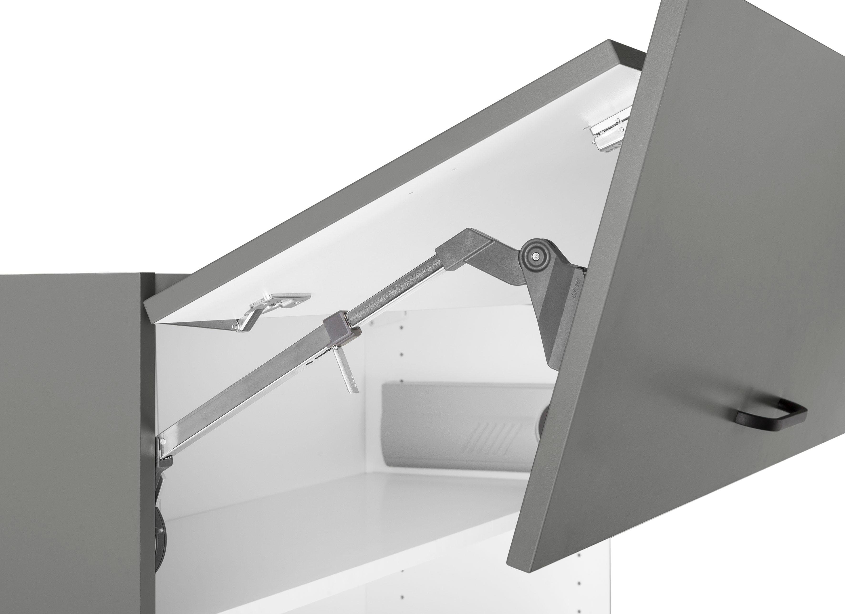 OPTIFIT Hangend kastje met vouwklep Elga met soft-closefunctie en metalen grepen, breedte 90 cm