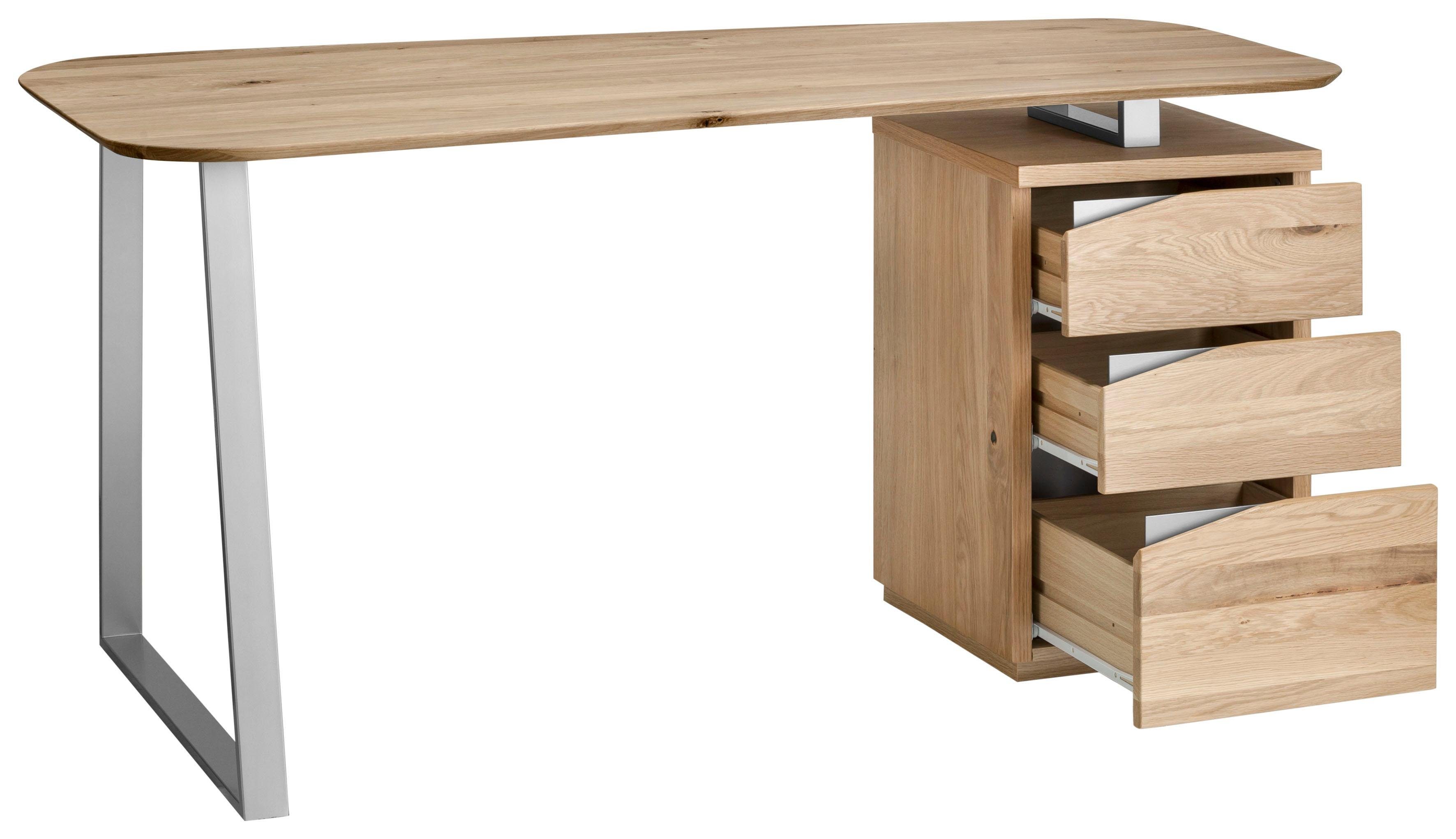 VOGL Möbelfabrik Bureau Erik met zwitserse rand, deels massief, breedte 150 cm, made in germany