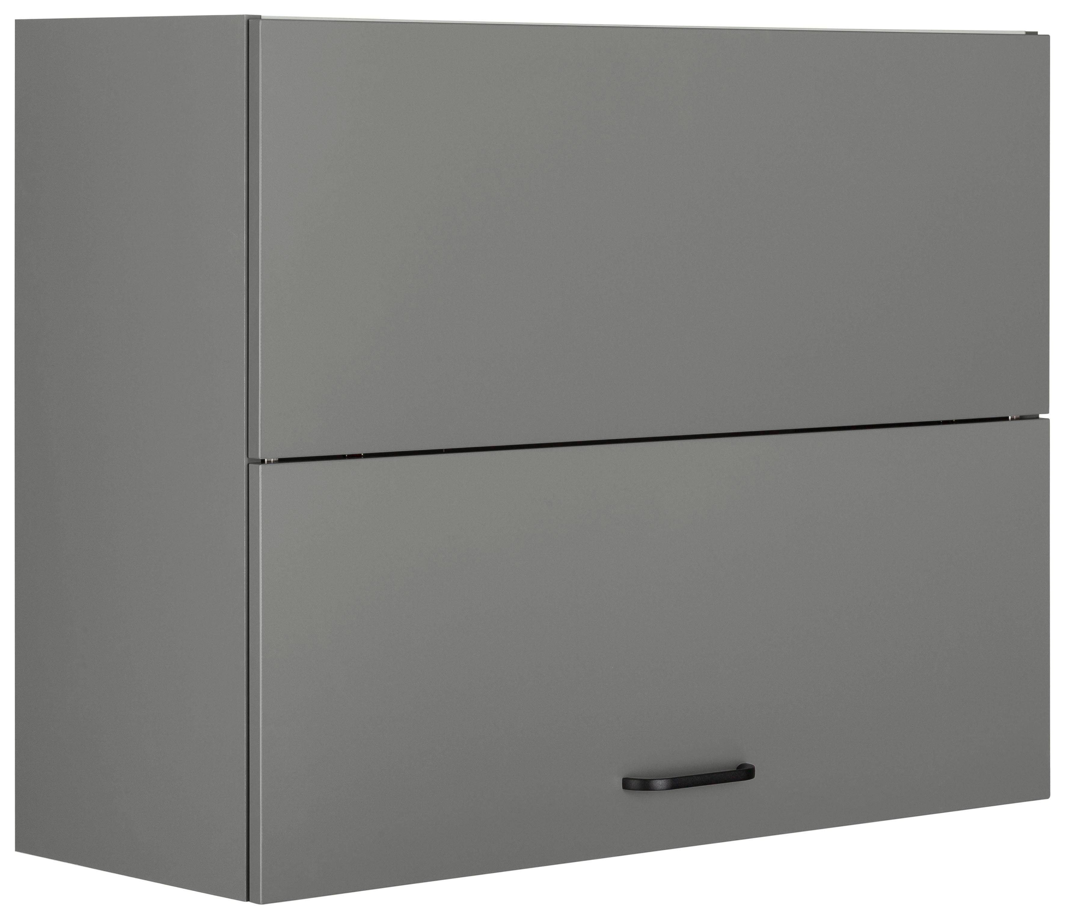 OPTIFIT Hangend kastje met vouwklep Elga met soft-closefunctie en metalen grepen, breedte 90 cm hangkasten grijs