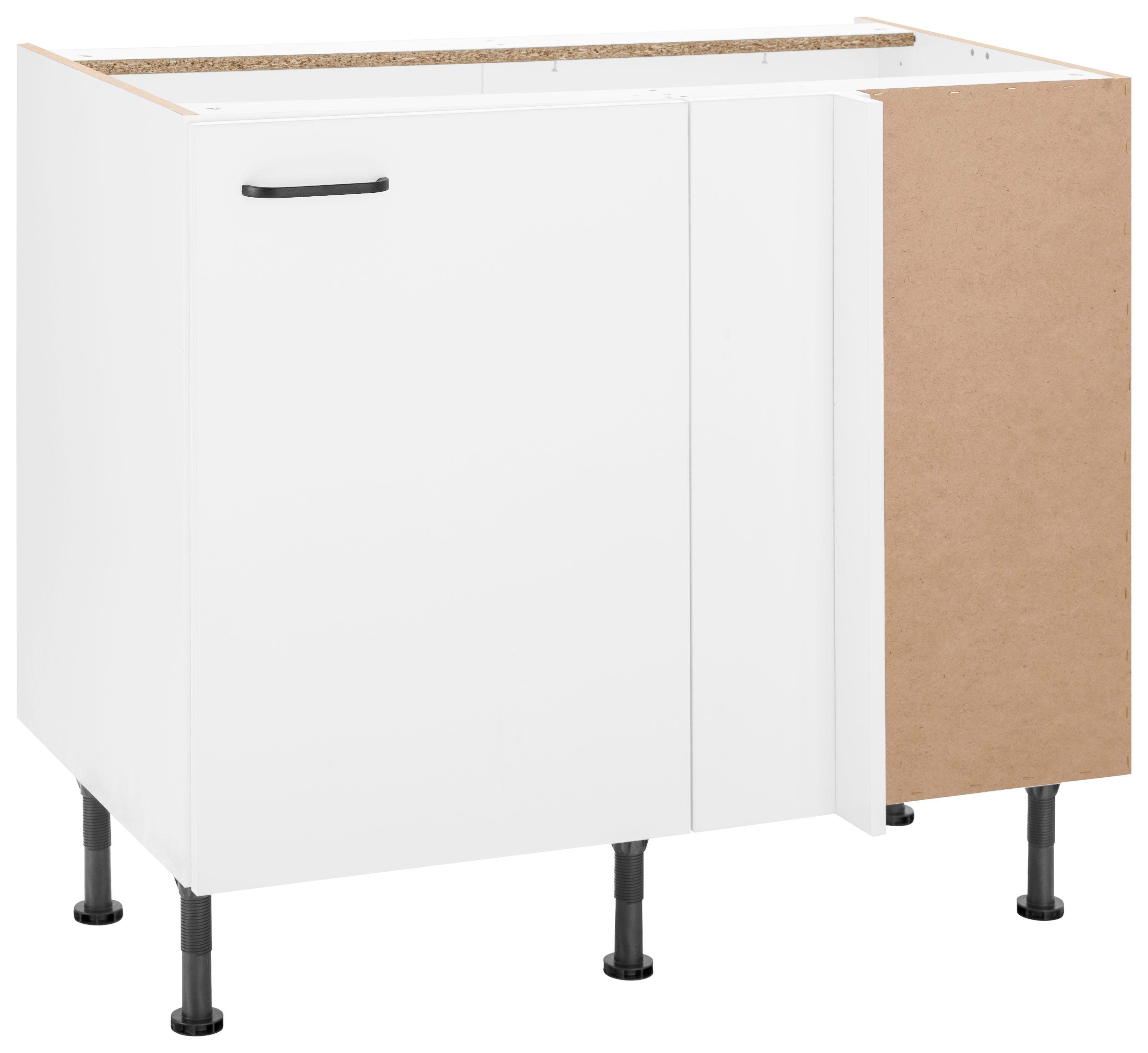 OPTIFIT Hoekonderkast Elga met soft-close-functie, in hoogte verstelbare poten, breedte 100 cm onderkasten wit