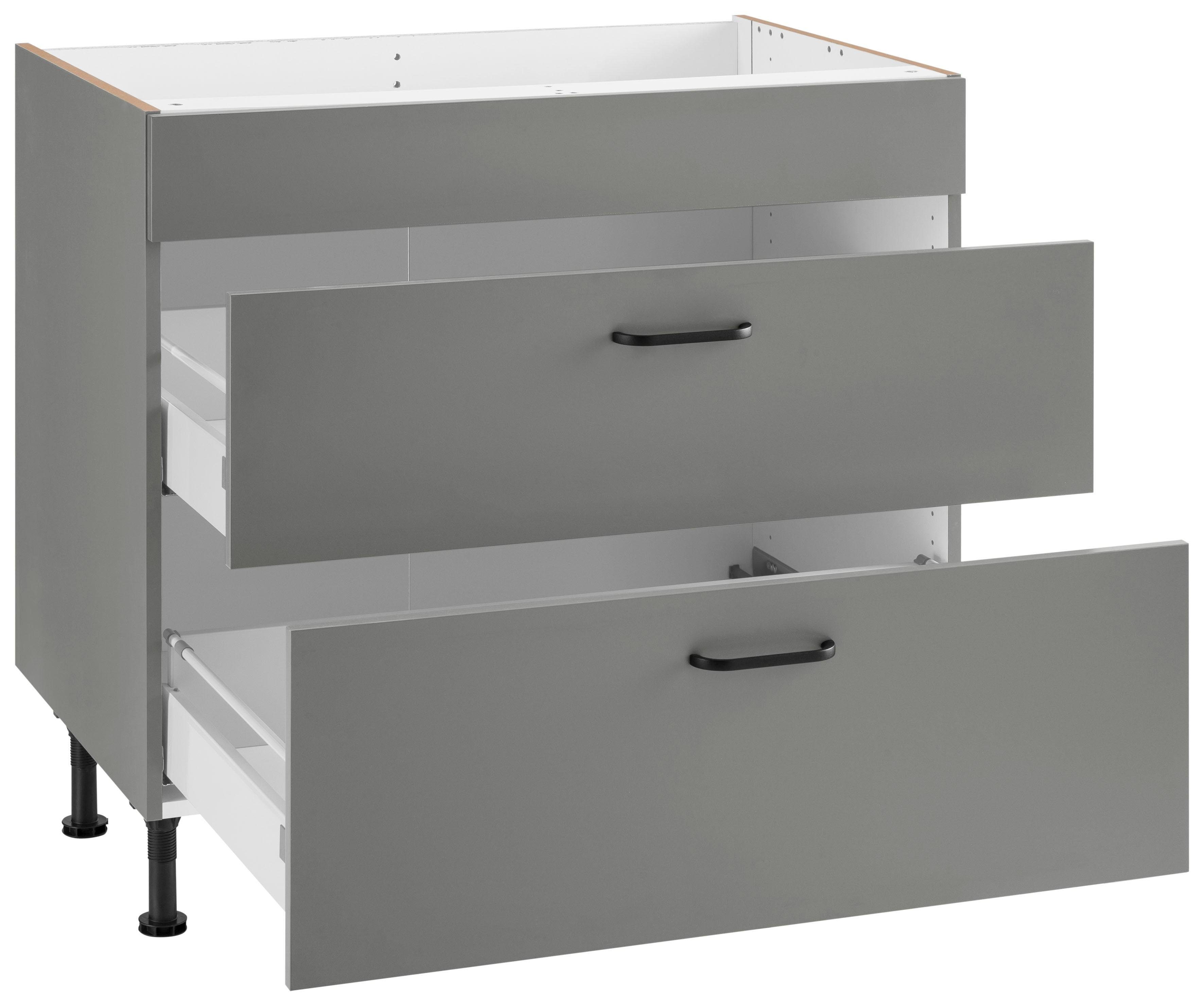 OPTIFIT Ombouwkast voor fornuis Elga met soft-close-functie, in hoogte verstelbare poten, breedte 90 cm