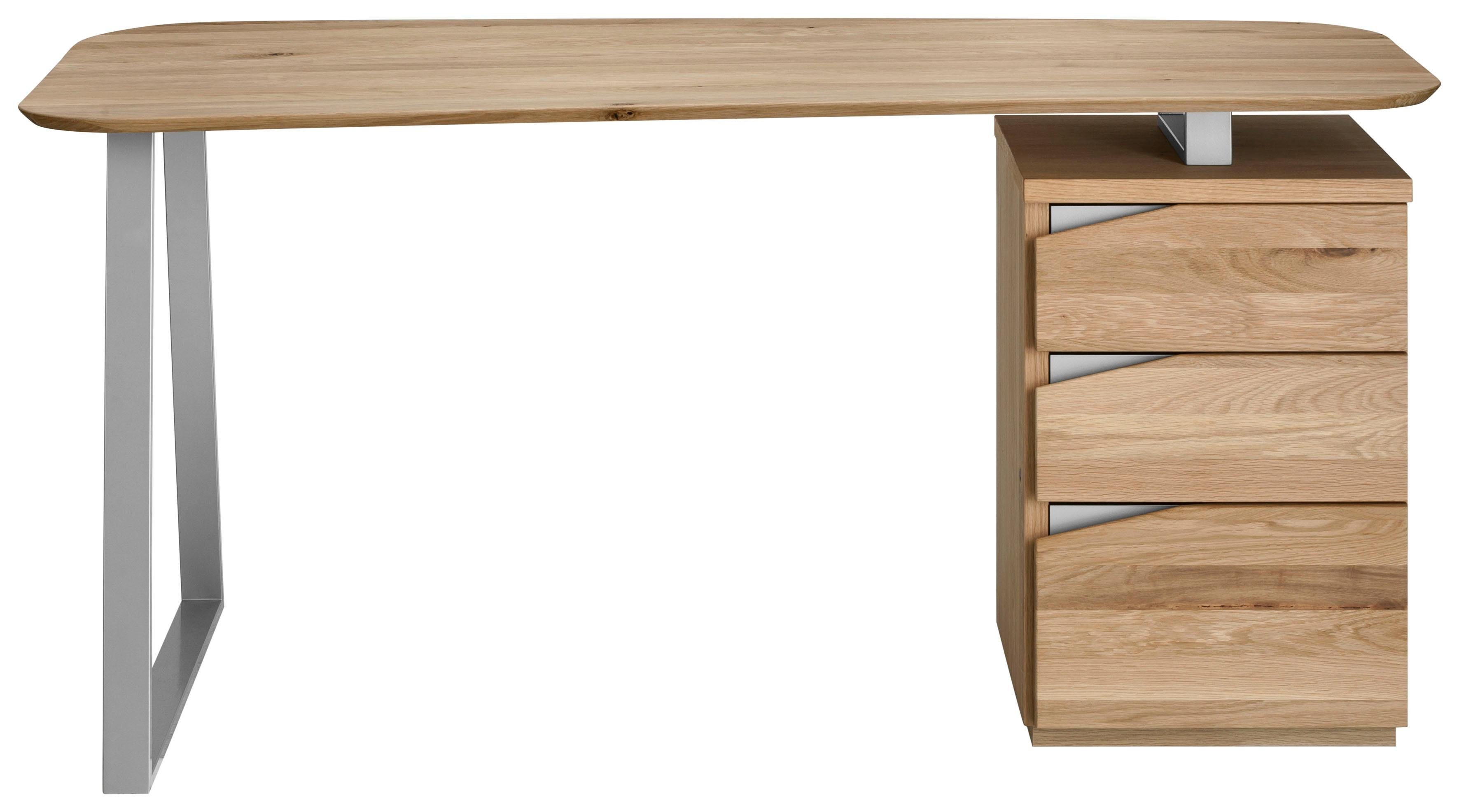VOGL Möbelfabrik Bureau Erik met zwitserse rand, deels massief, breedte 150 cm, made in germany