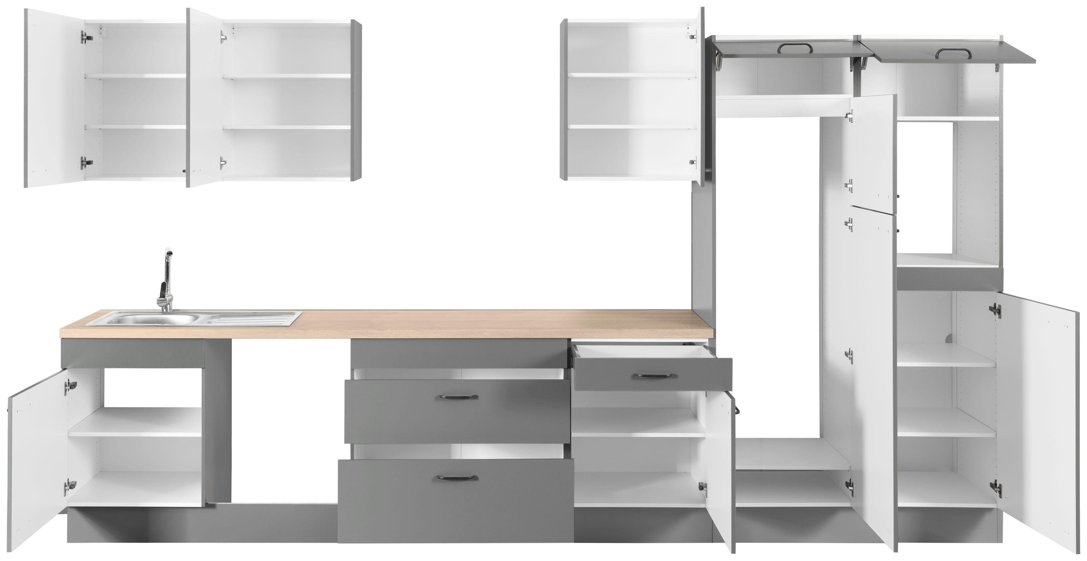 OPTIFIT Keukenblok Elga Premium keuken, soft-close functie, grote volledig uittrekbare lades, breedte 390 cm