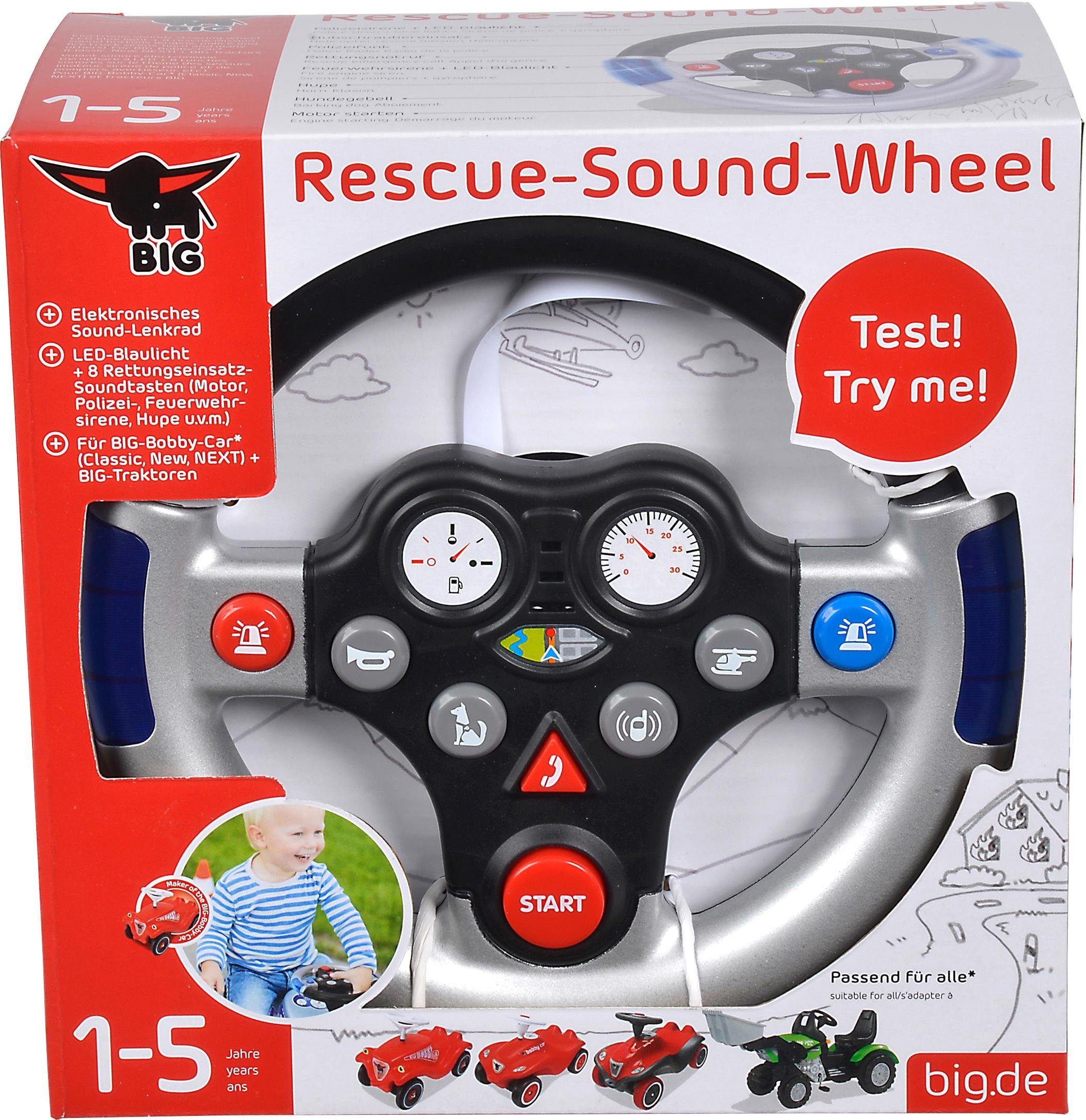 BIG Speelgoedautostuur BIG Rescue Sound Wheel met licht- en geluidsfunctie
