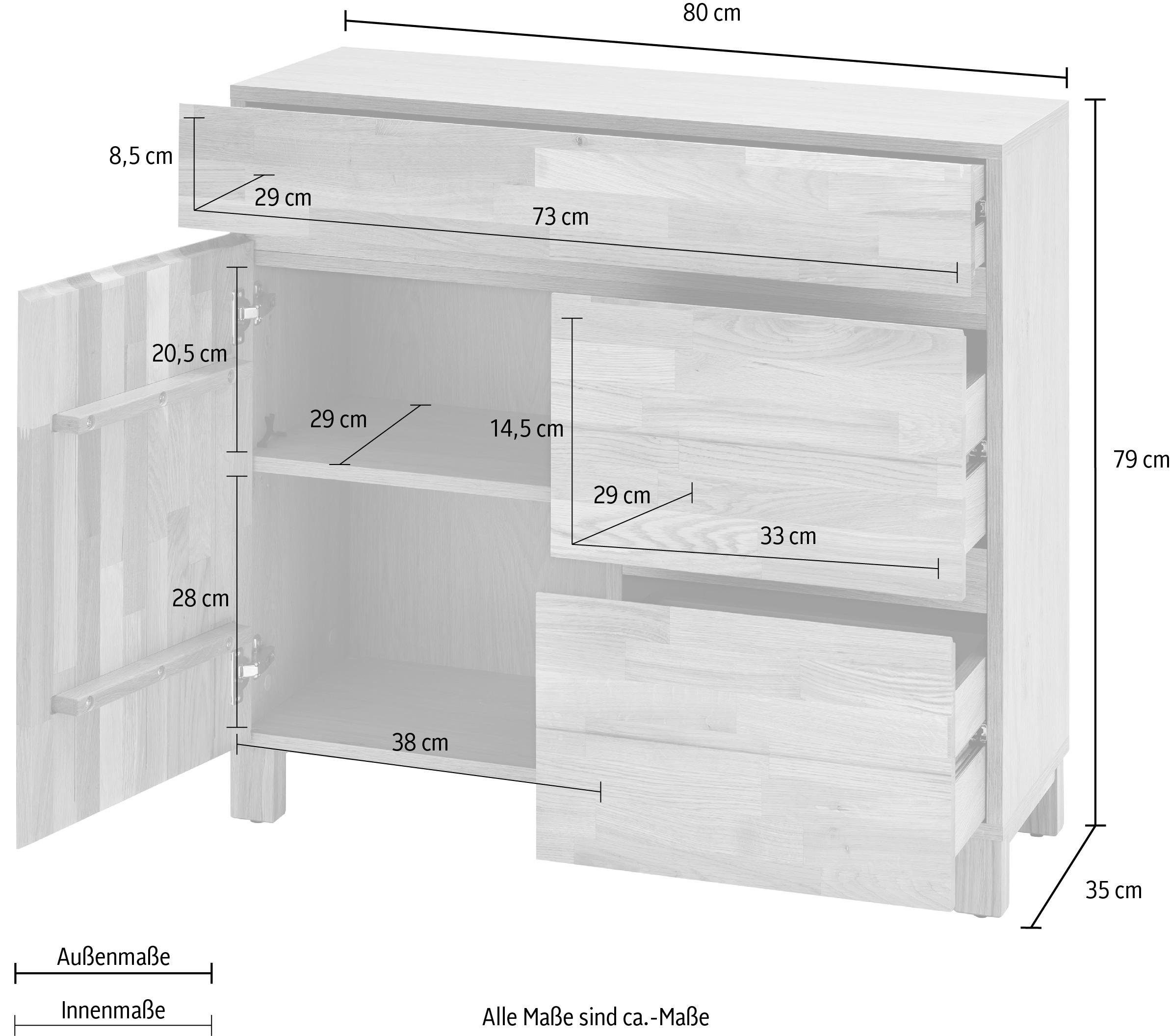 Home affaire Badkamerkast Kaika Breedte 80 cm