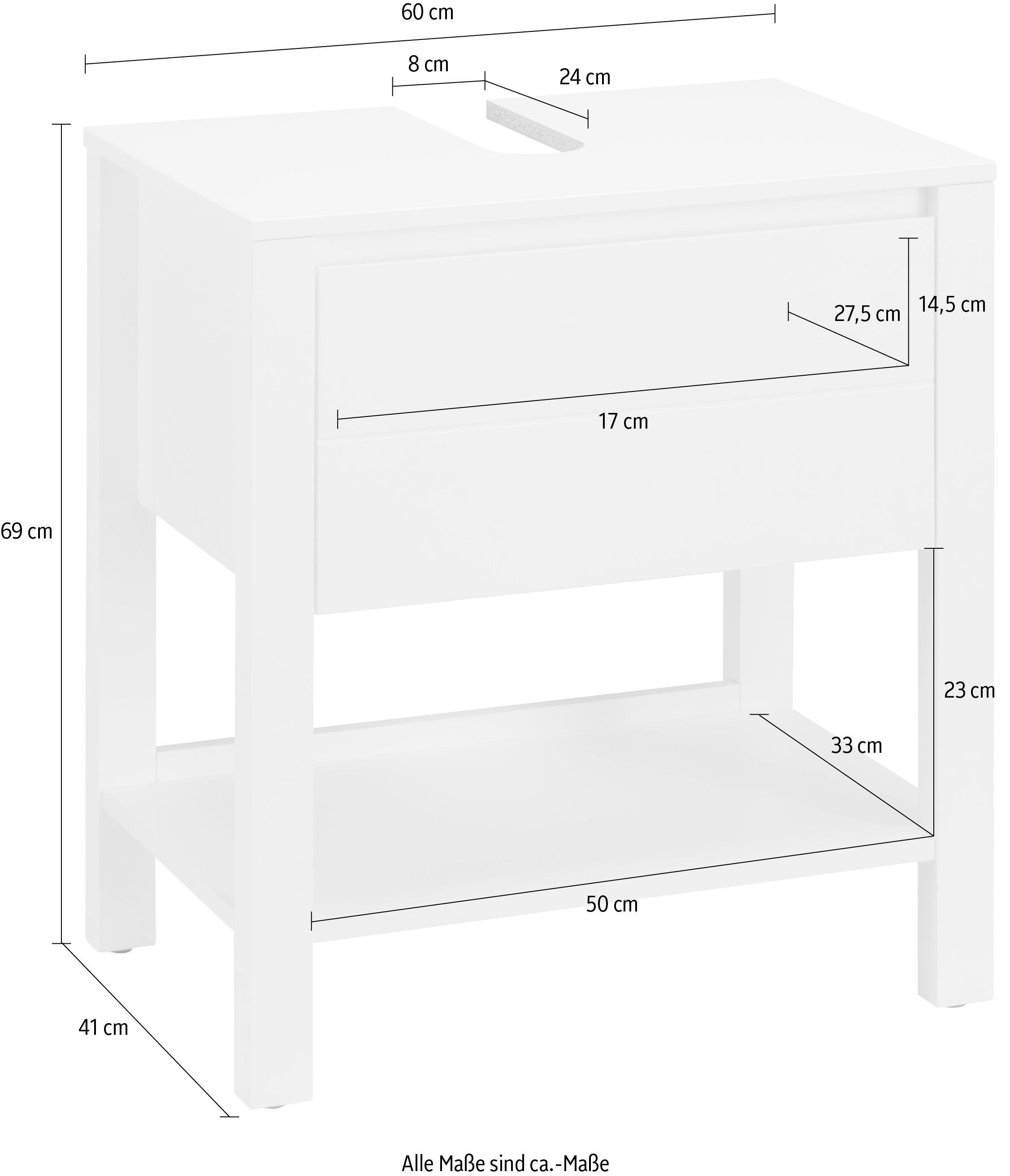 Home affaire Wastafelonderkast Kaika Breedte 60 cm