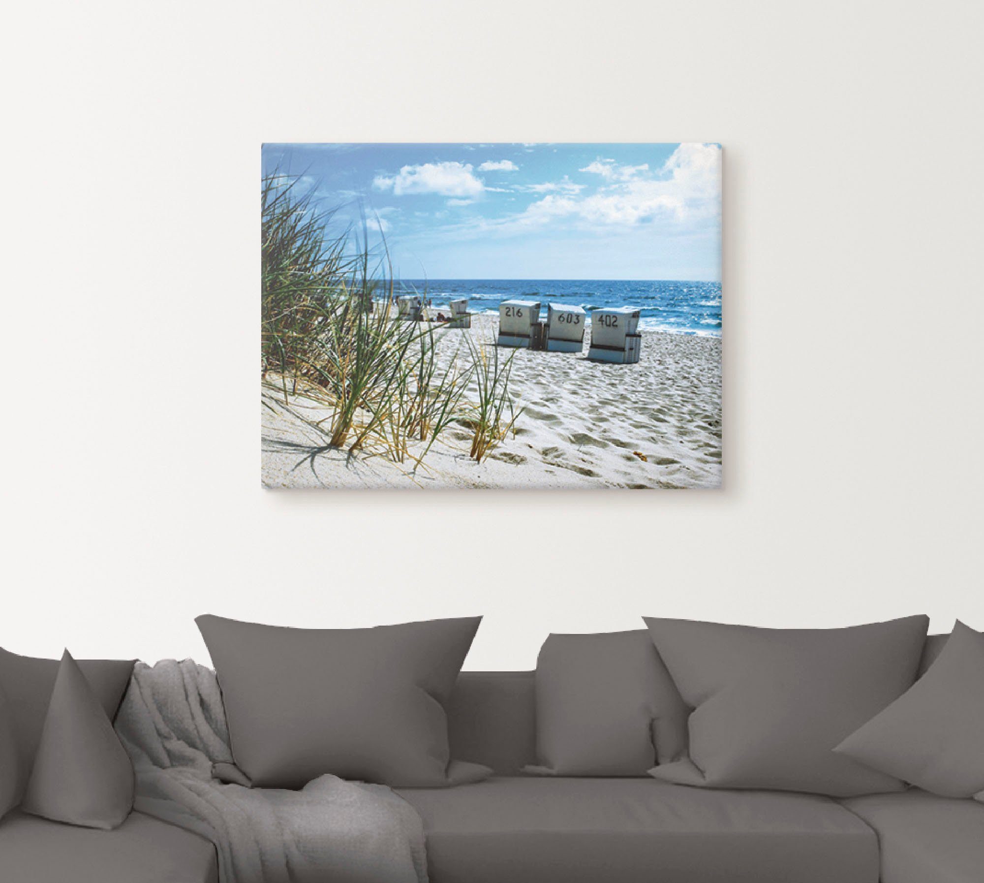 Artland Artprint Achter de duinen als artprint op linnen, poster in verschillende formaten maten
