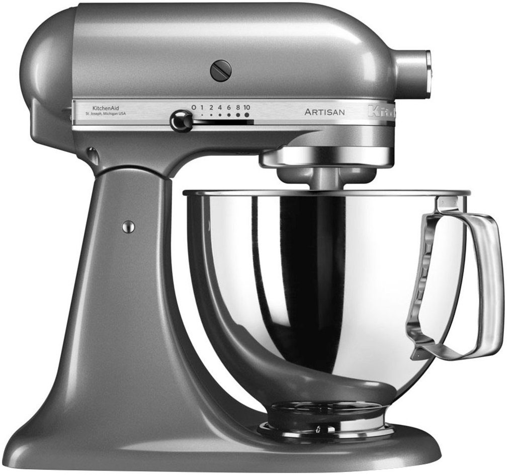 KitchenAid Keukenmachine 5KSM125ECU met gratis glazen kom + 3 pastavoorstukken