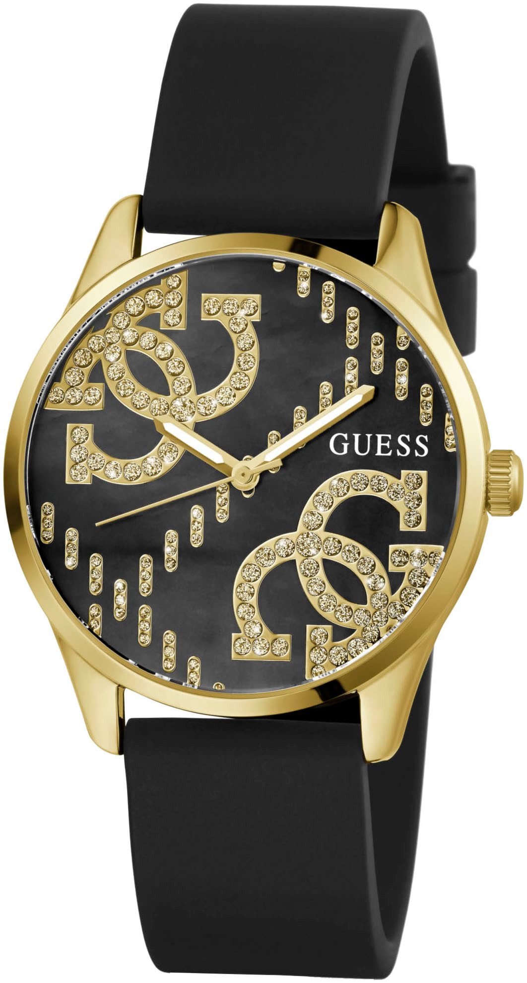 Guess Kwartshorloge G STITCH Horloge, dameshorloge, siliconen band, mineraalglas, analoog