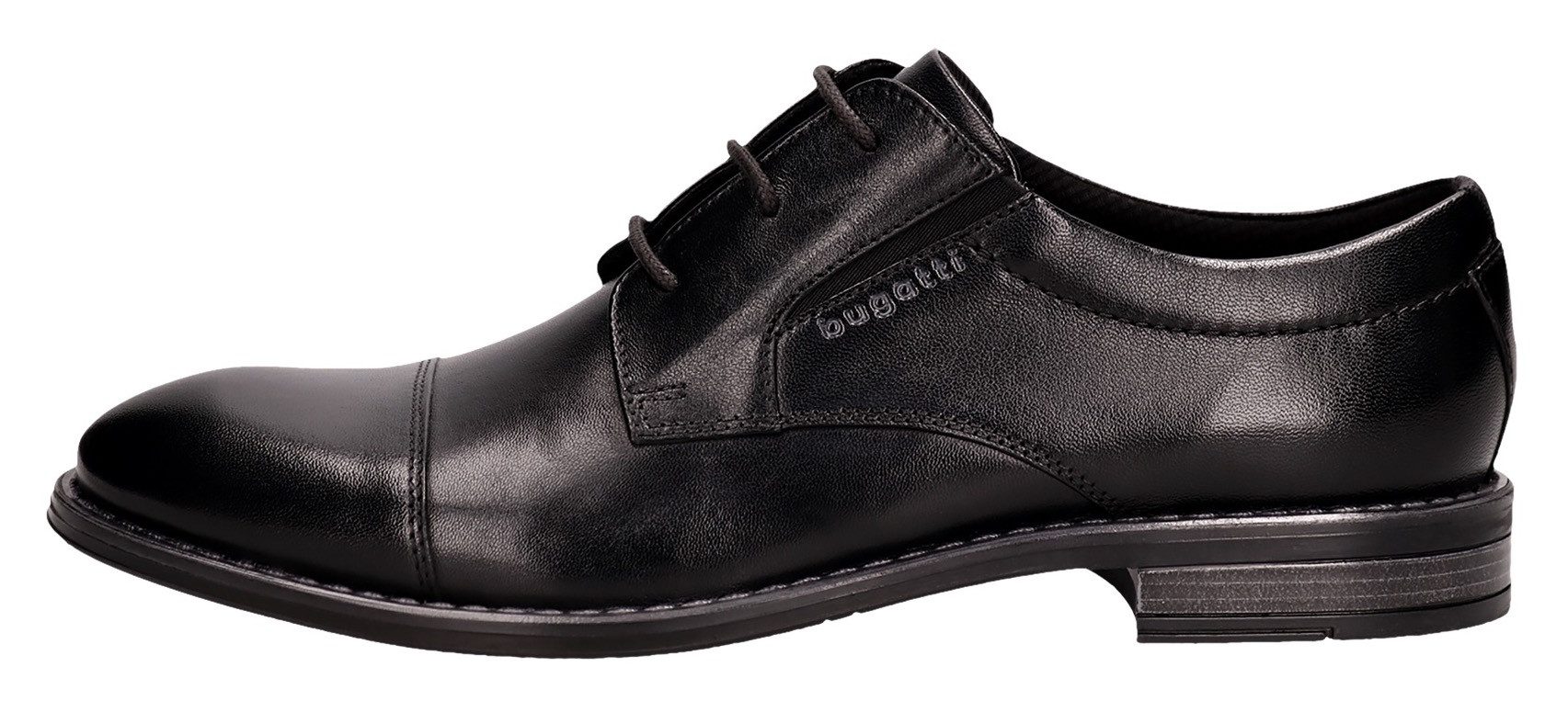 Bugatti Veterschoenen , blokhak, avondschoen, feestelijke schoen, business schoen, logoprint