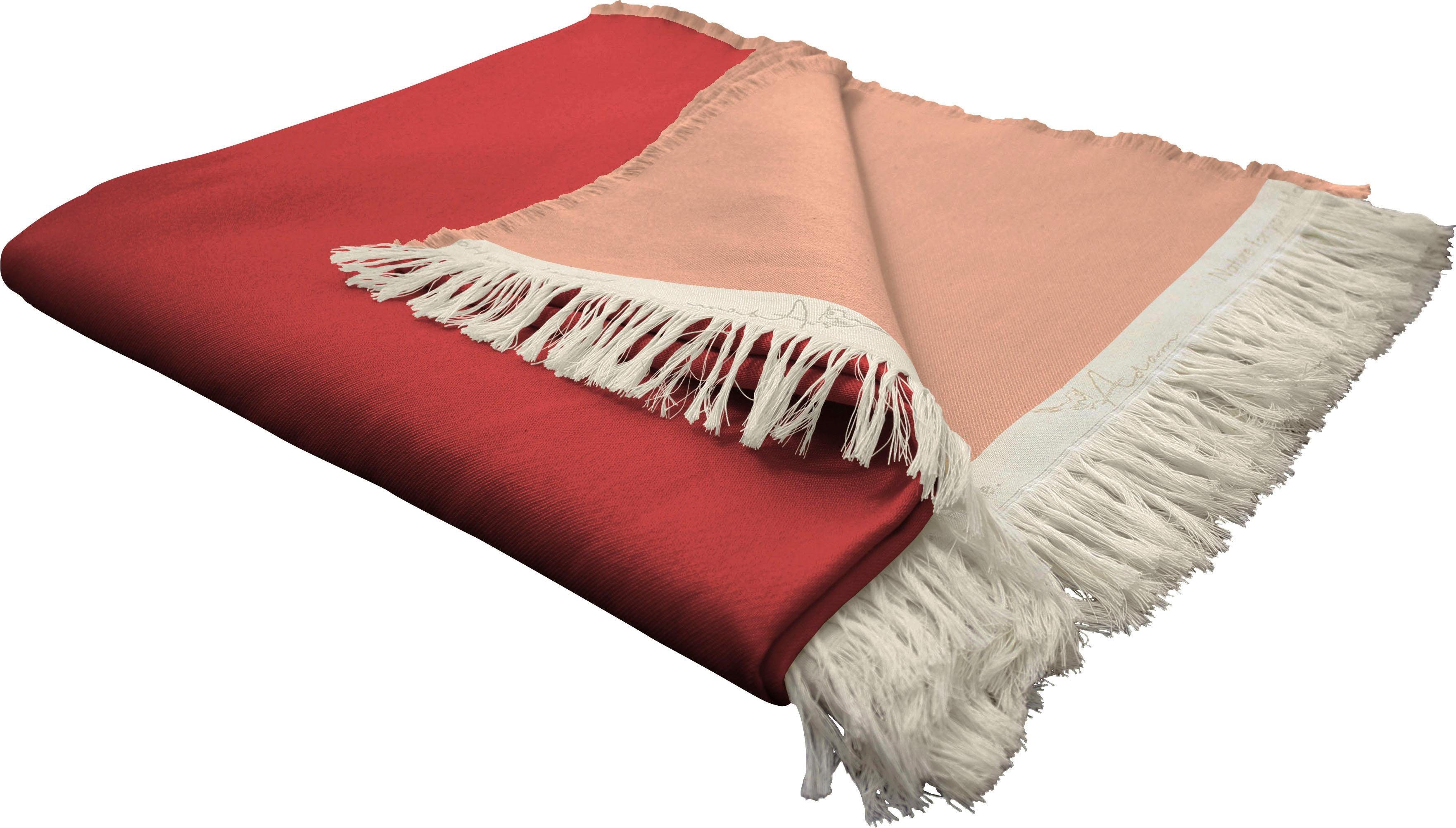 Adam Deken Scandi Pinot in eenvoudig ontwerp, knuffeldeken plaids maat 145x190 cm rood