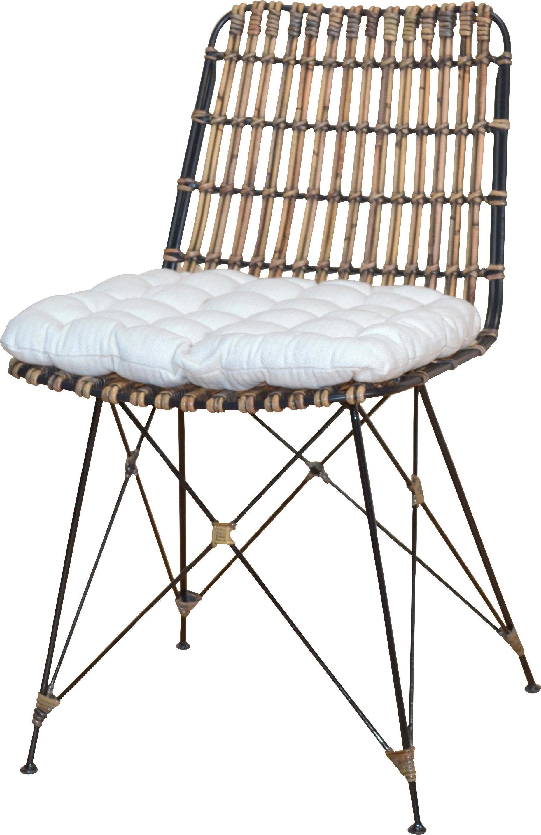Home affaire Rotanstoel Afm. (bxdxh): 45x56x84 cm rotan stoelen bruin