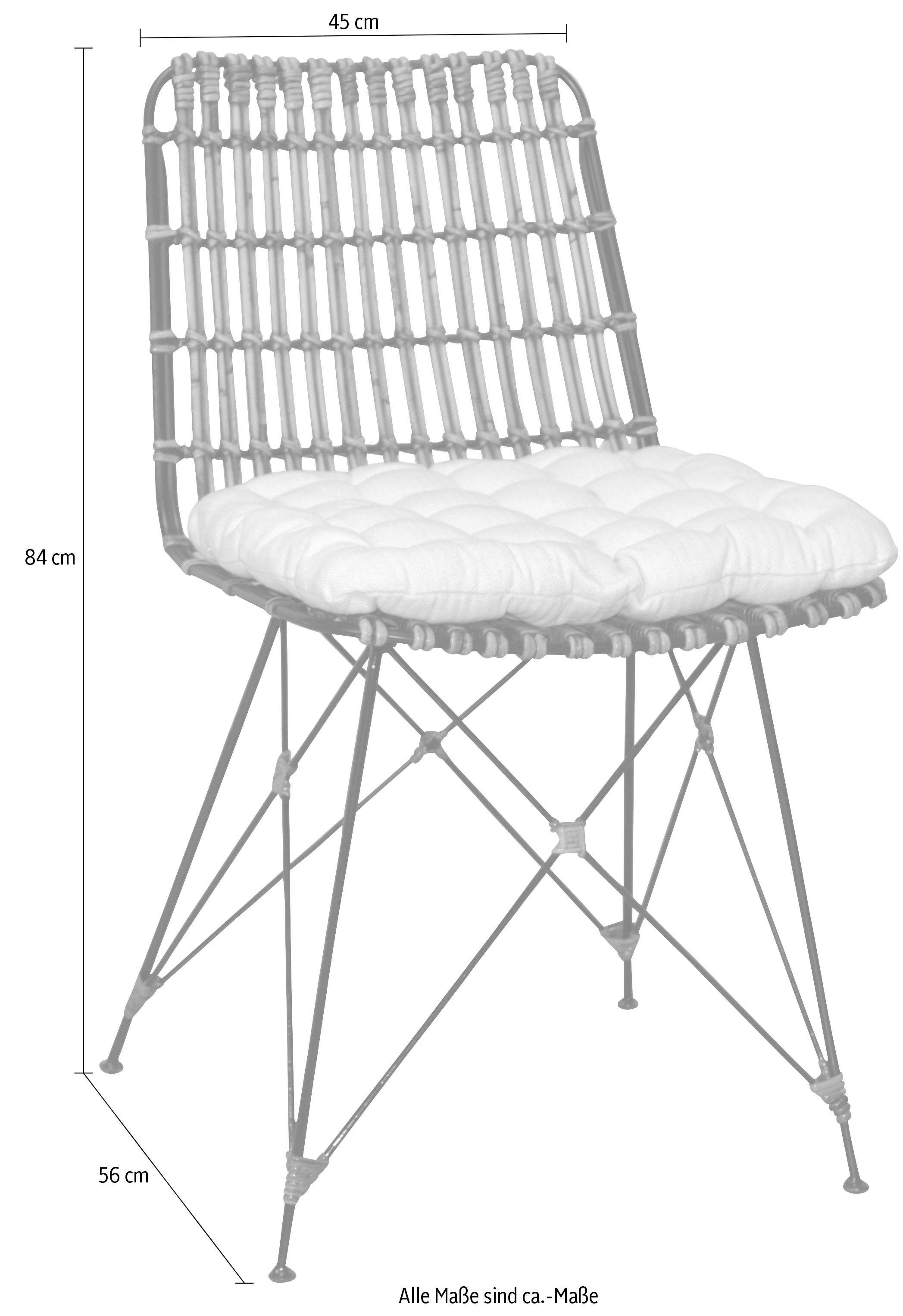 Home affaire Rotanstoel Afm. (bxdxh): 45x56x84 cm