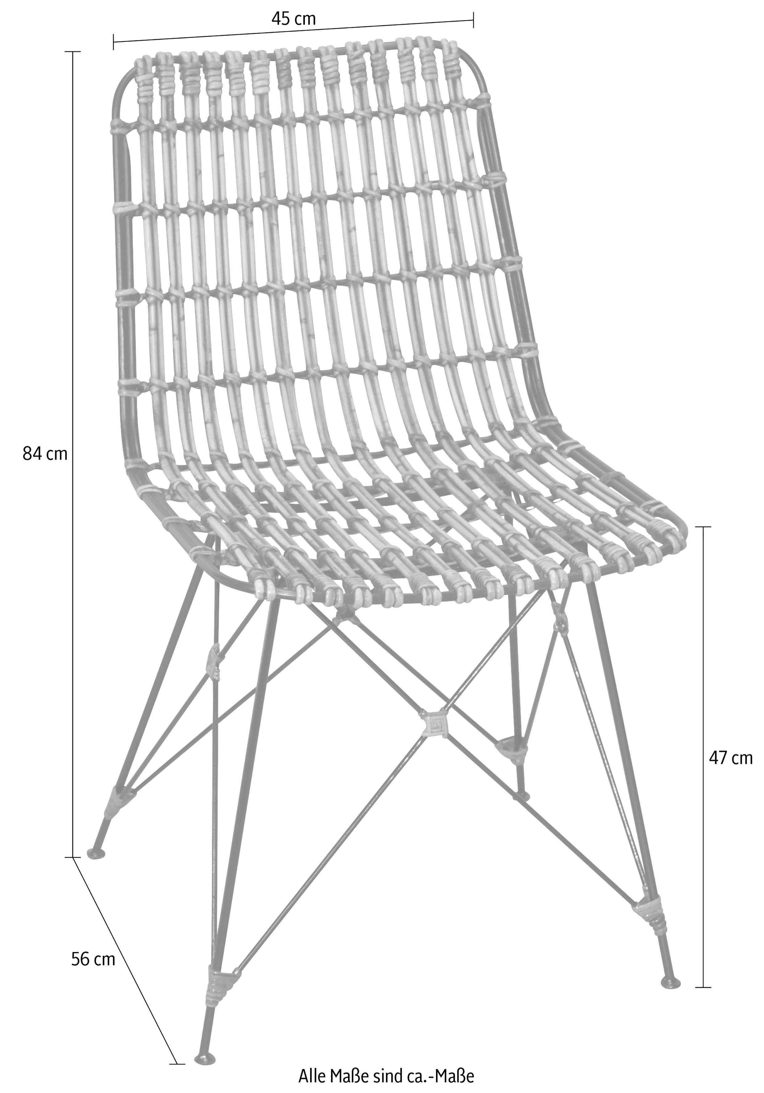 Home affaire Rotanstoel Afm. (bxdxh): 45x56x84 cm