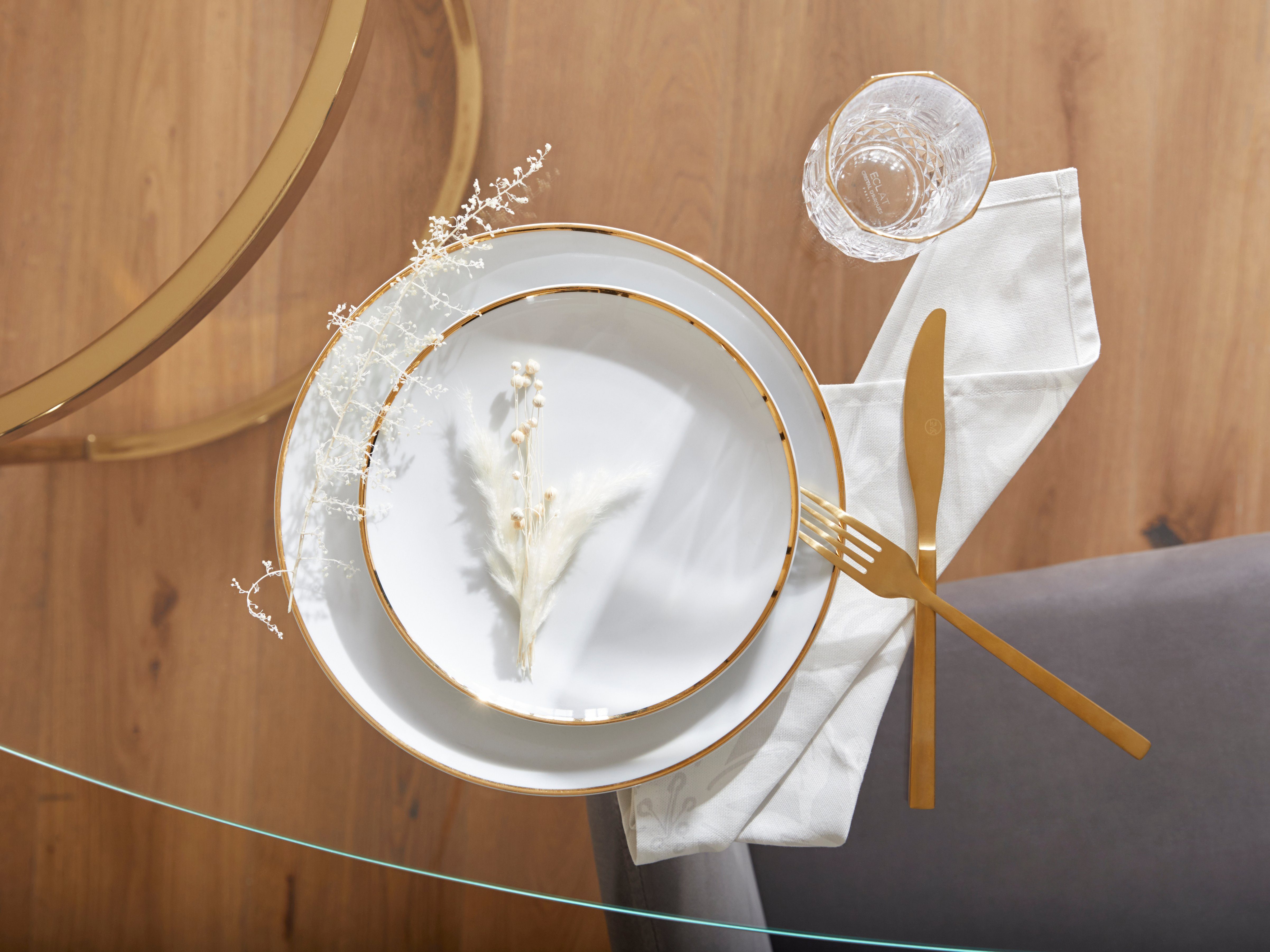 Guido Maria Kretschmer Home&Living Koffieservies GMK servies-set Godi Servies, met de hand beschilderde rand, 18 delen, voor 6 personen (set, 18-delig)