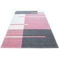 ayyildiz teppiche vloerkleed hawaï 1310 met de hand gesneden relifpatroon, woonkamer roze