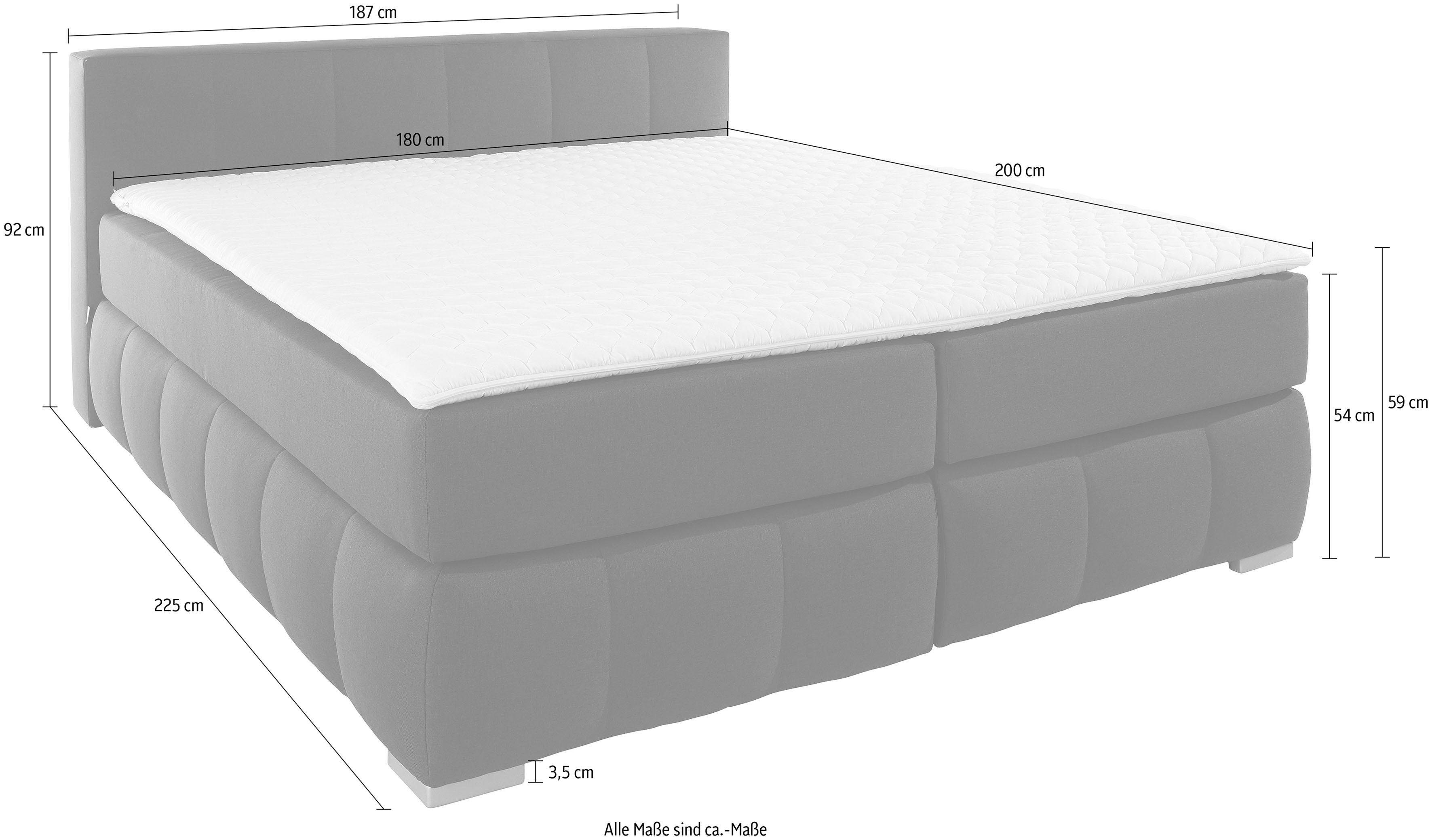 Guido Maria Kretschmer Home&Living Boxspring Chelles incl. koudschuim matrastopper, in 5 breedtes en 3 matrastypes