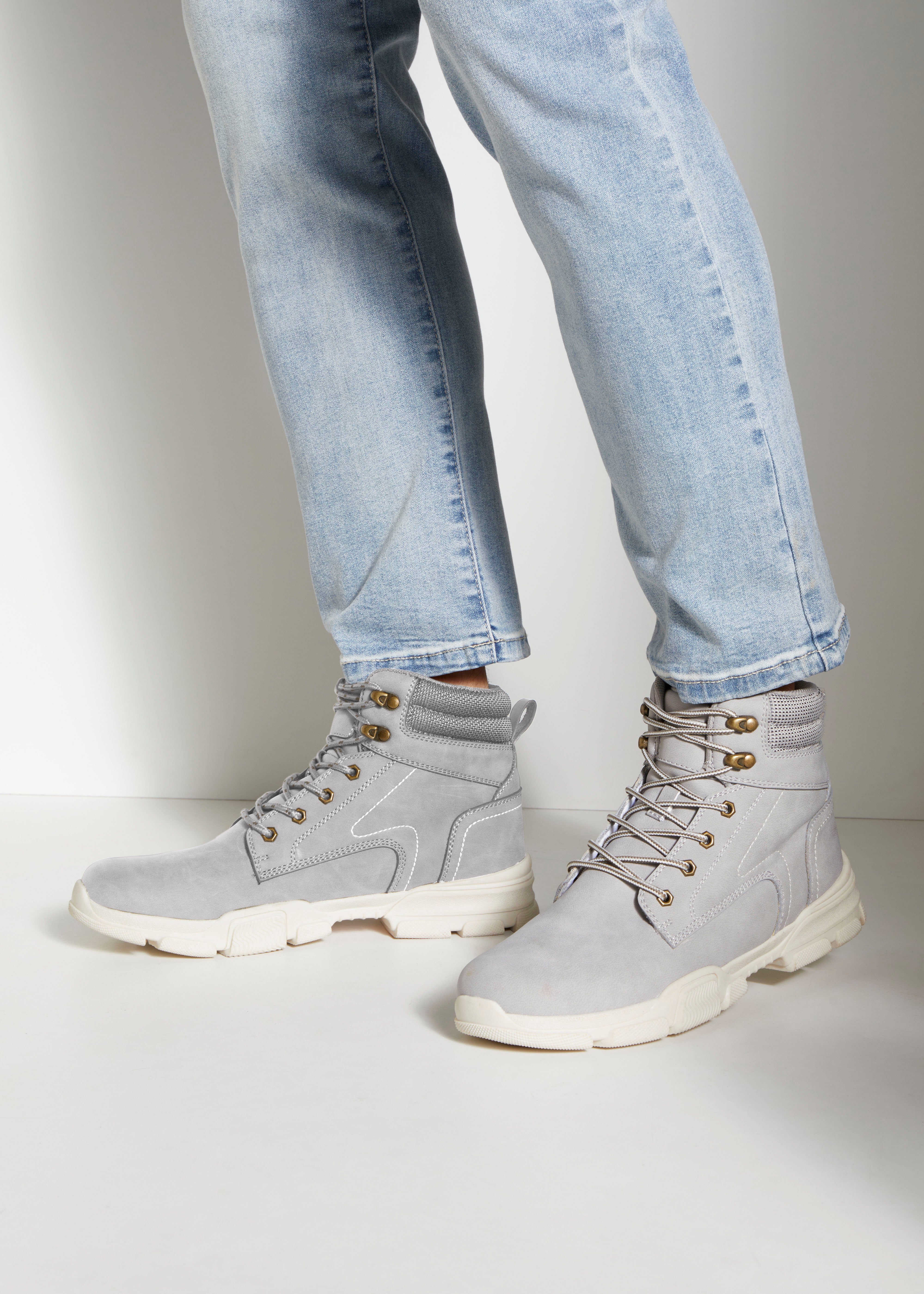 AUTHENTIC LE JOGGER Hoge veterschoenen Veterlaarsjes, wandelschoenen, outdoorlaarzen met profielzool VEGAN
