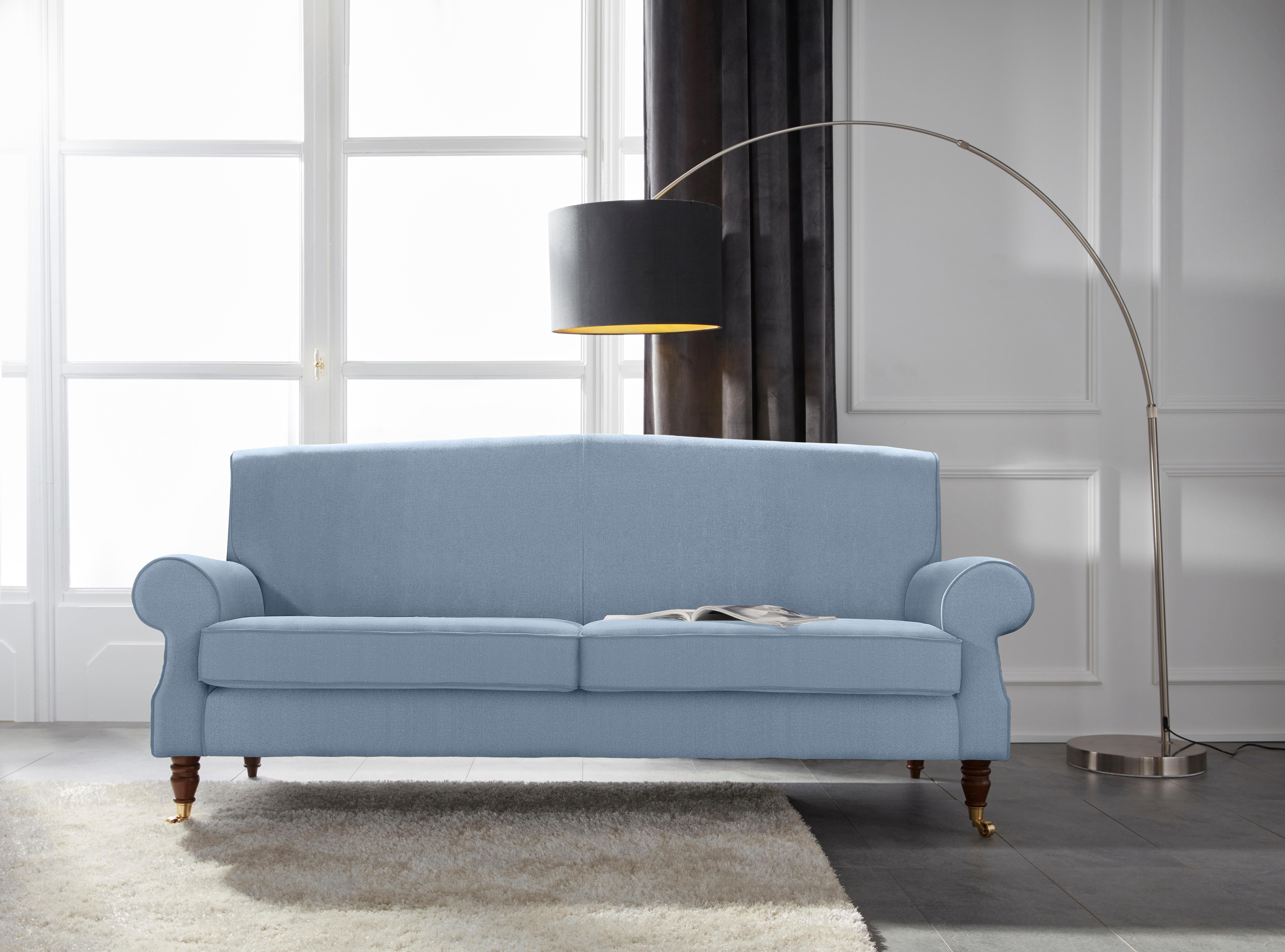Guido Maria Kretschmer Home&Living 3-zitsbank Rennes in fluweellook of katoenmix blauw, 3-zitsbanken