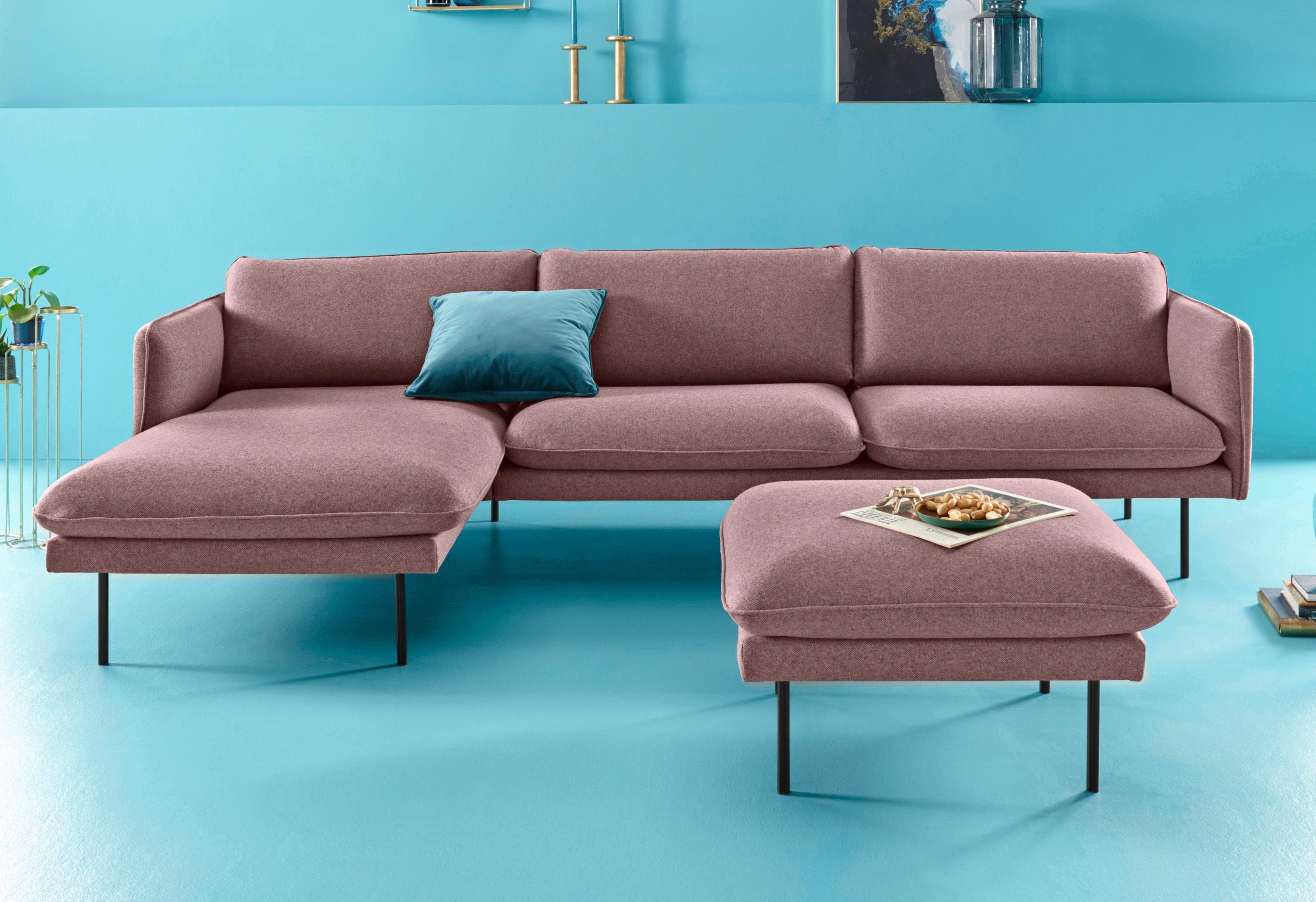 COUCH ♥ Hoekbank Levon met récamier-afsluitelement, in een moderne look, couch favorieten