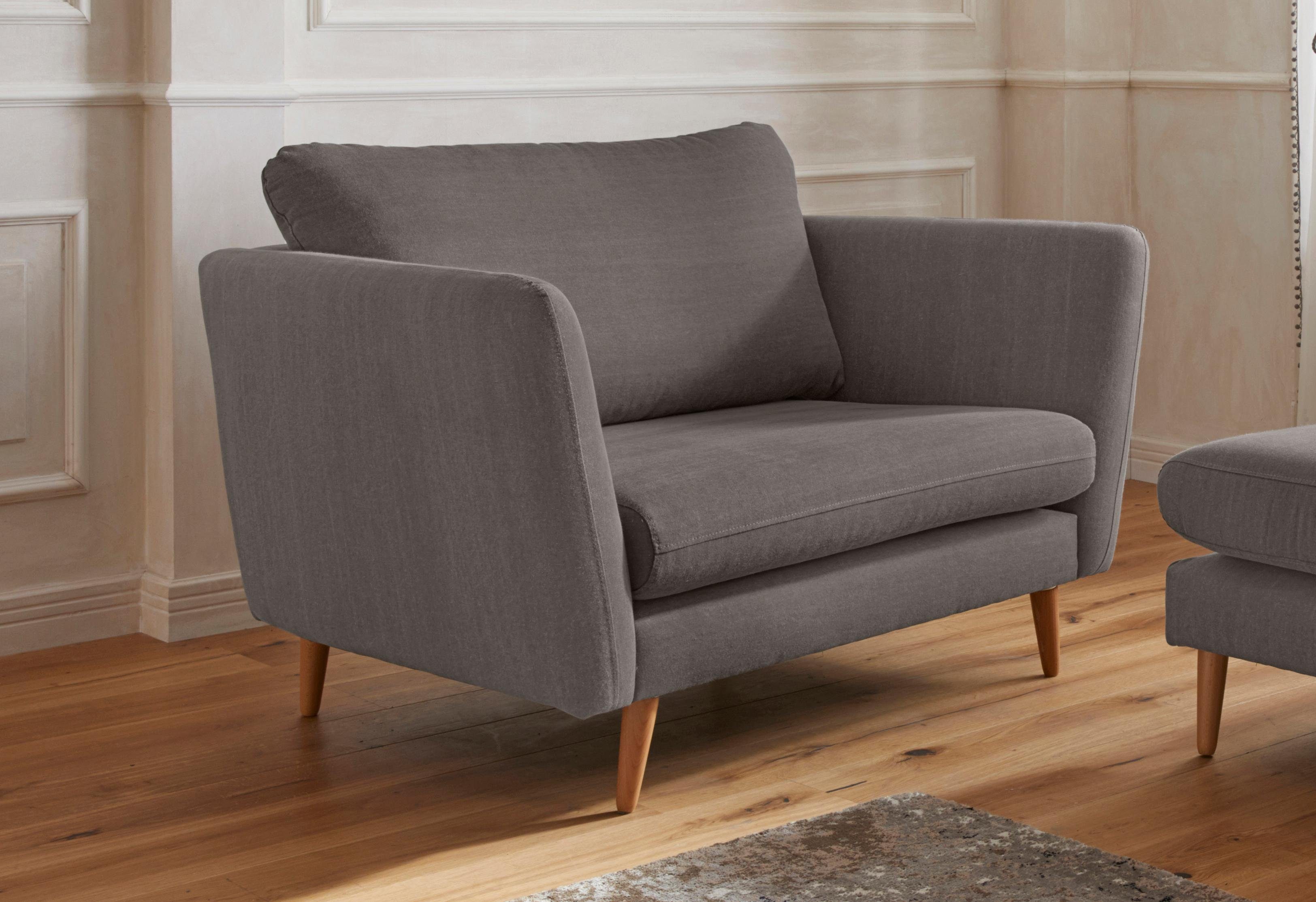 Guido Maria Kretschmer Home&Living Fauteuil Cergy in scandinavische stijl met poten van eiken