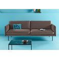 couch ♥ 3-zitsbank levon in een moderne look, met metalen poten, couch favorieten bruin