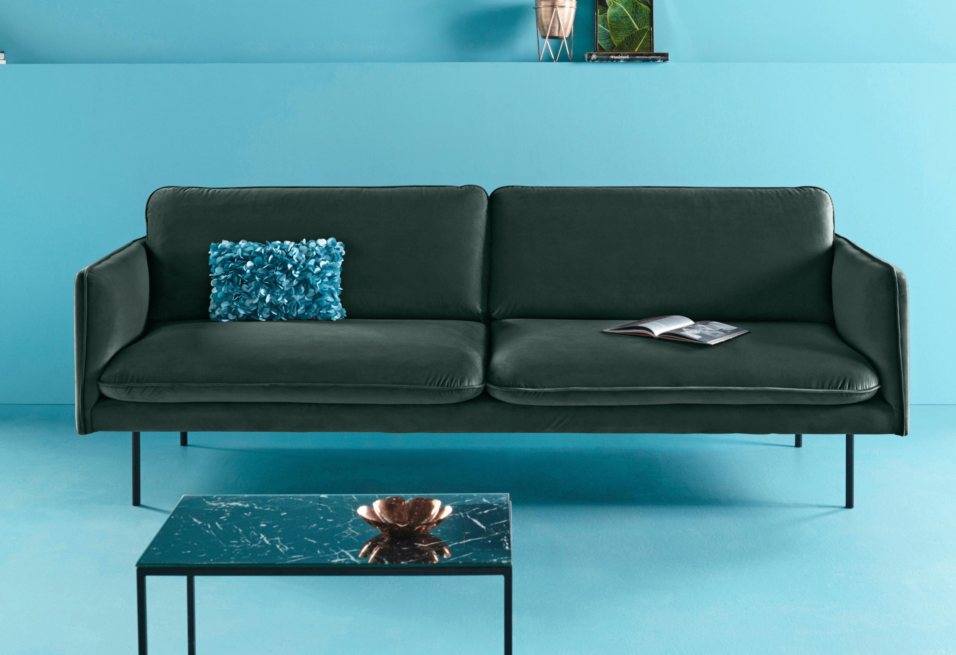 COUCH ♥ 3-zitsbank Levon in een moderne look, met metalen poten, couch favorieten