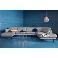 couch ♥ zithoek levon in een moderne look, met metalen poten, couch favorieten grijs