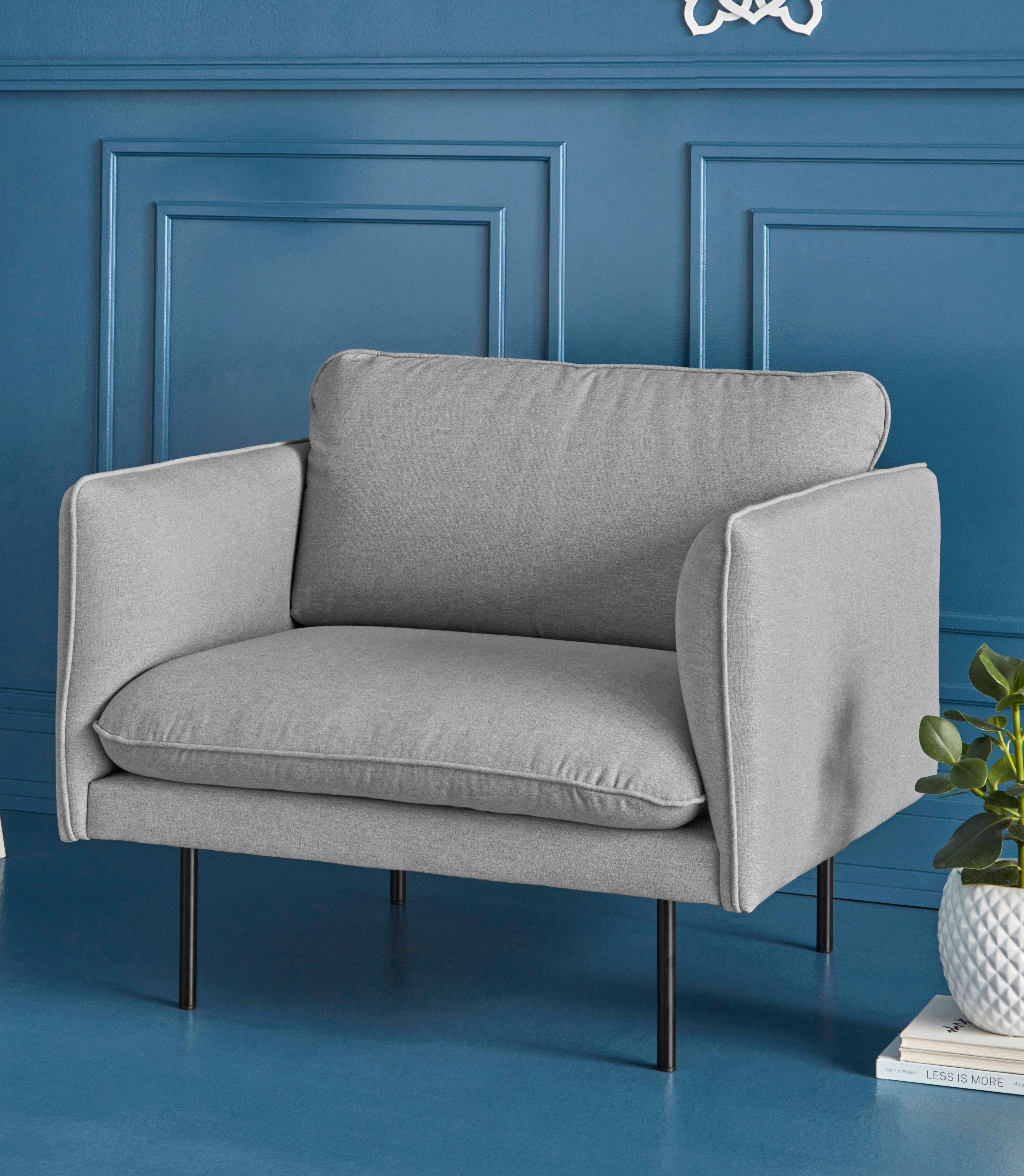 COUCH ♥ Fauteuil Levon in een moderne look, met metalen poten, couch favorieten