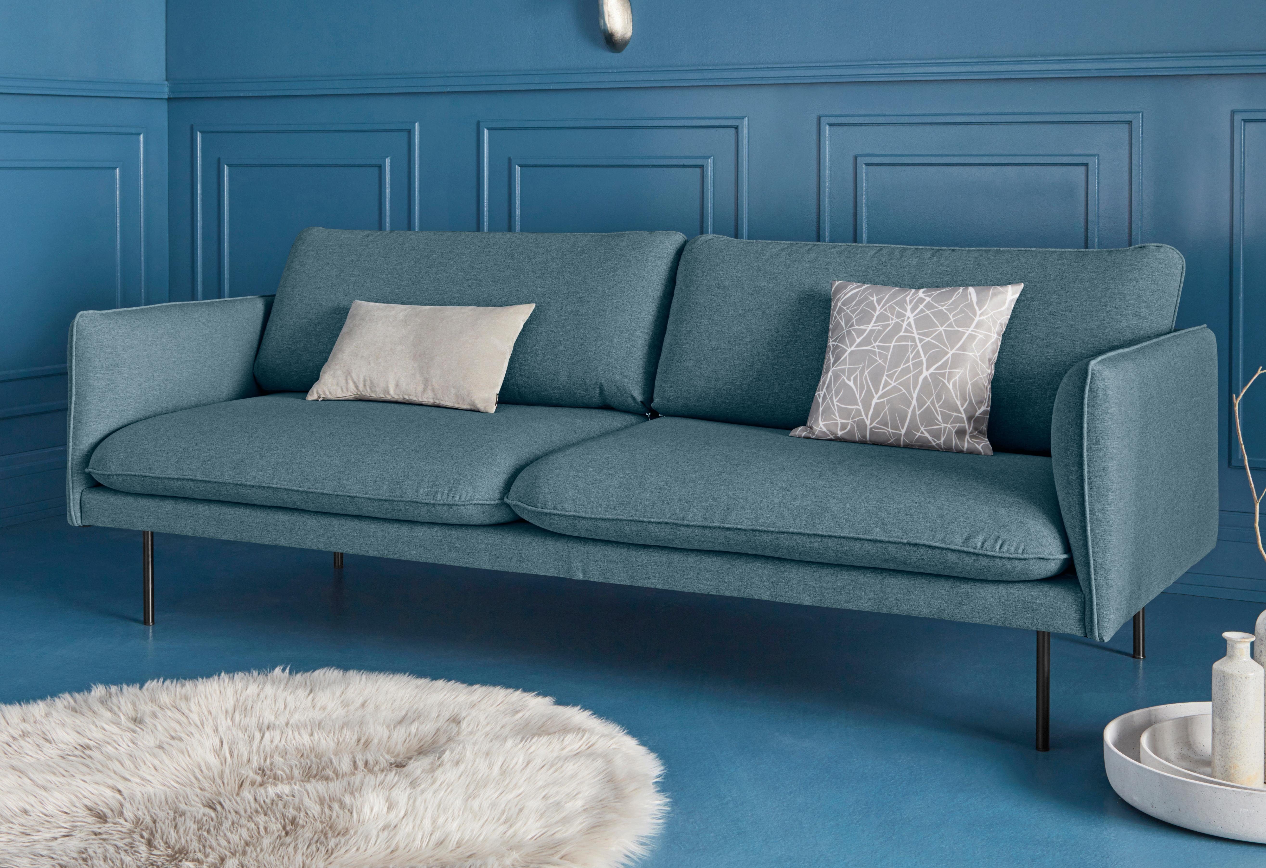 COUCH ♥ 3-zitsbank Levon in een moderne look, met metalen poten, couch favorieten