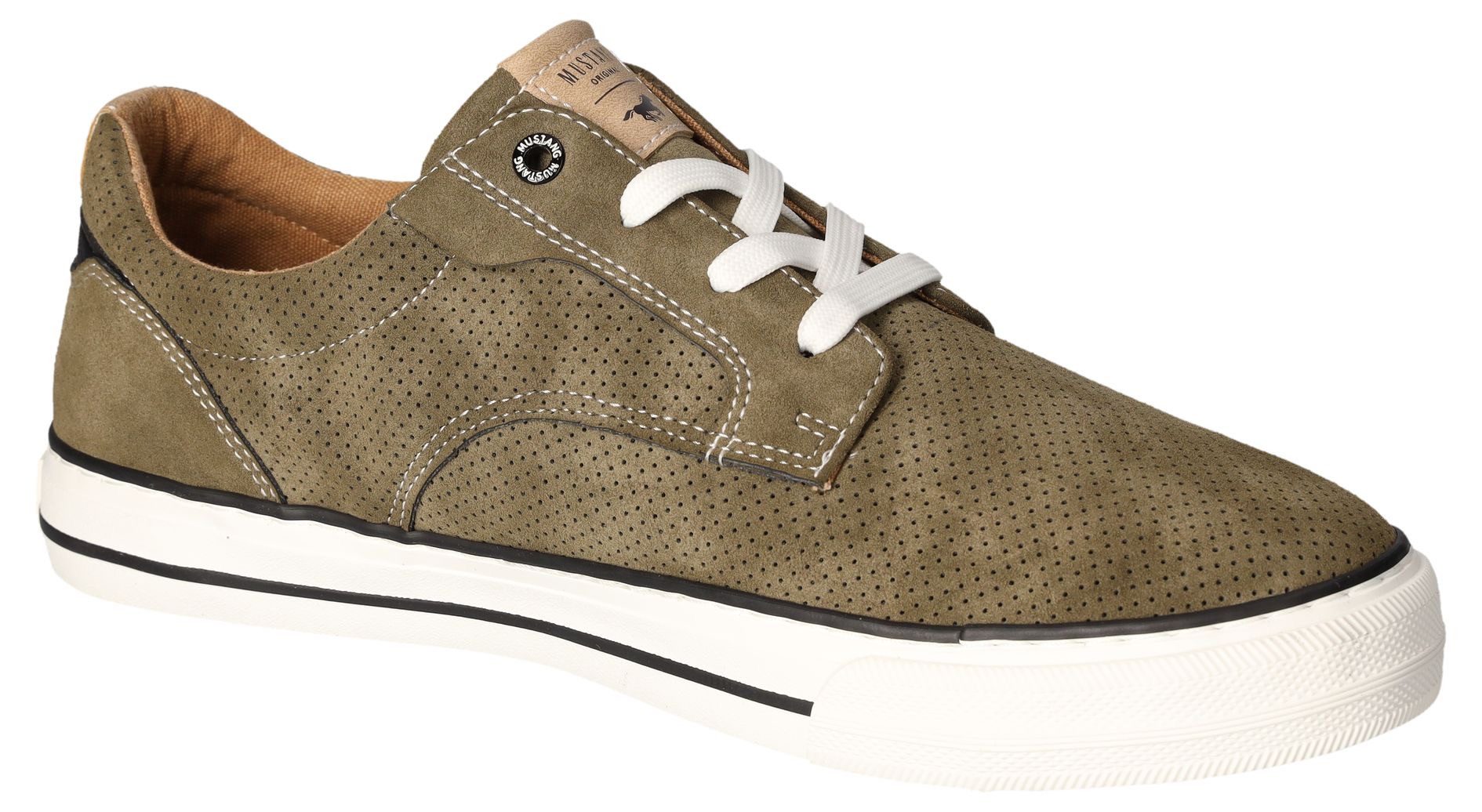 Mustang Shoes Sneakers , vrijetijdsschoen, lage schoen, veterschoen met siernaad