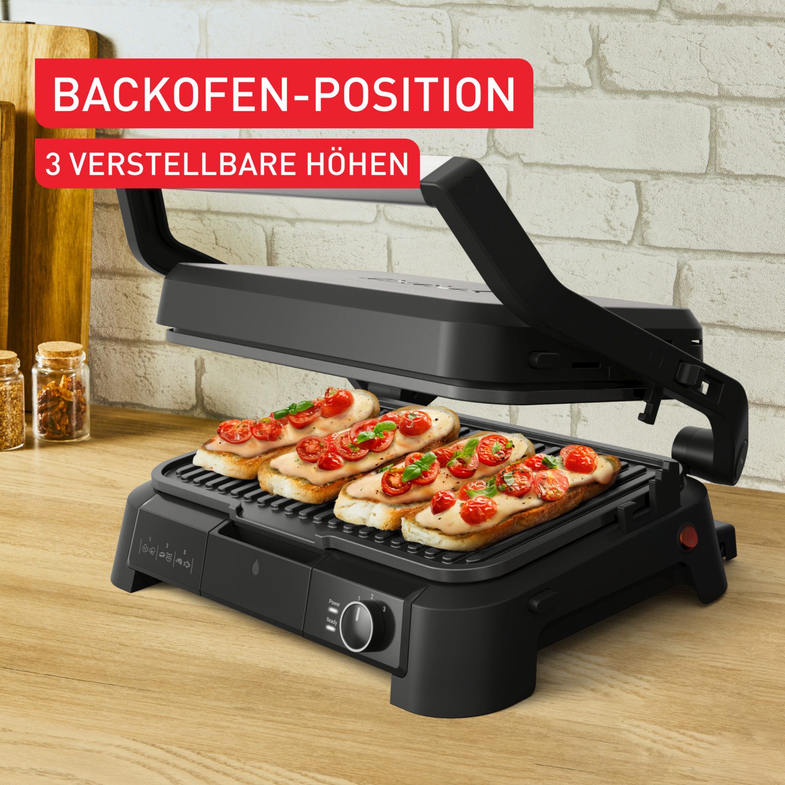 Tefal Contactgrill SuperGrill 3in1 XL, Grill, Barbeque-, Ofenposition, 3 Temperaturen