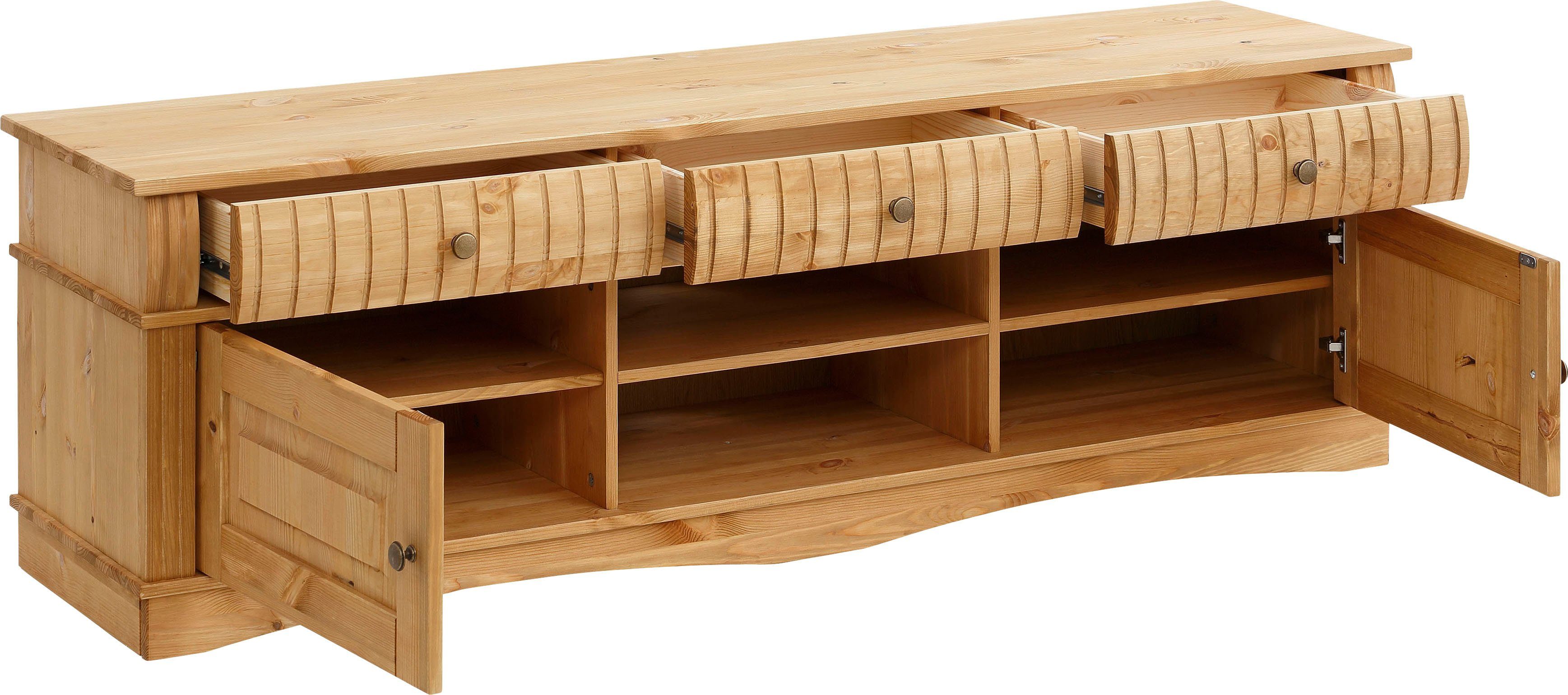 Home affaire Tv-meubel Teresa Commode van massief dennenhout, breedte 154 cm