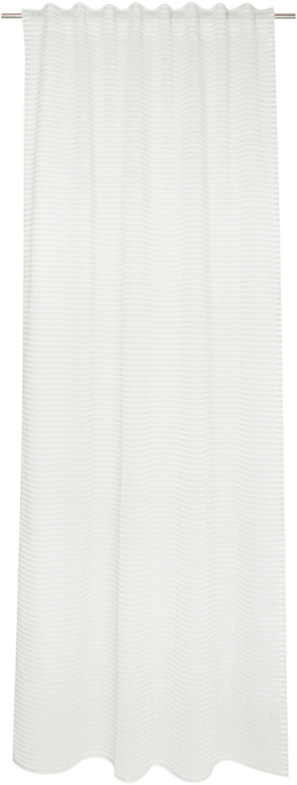 TOM TAILOR HOME Gordijn Natural Stripe (1 stuk) kant & klaar gordijnen maat H/B: 250/130 cm groen