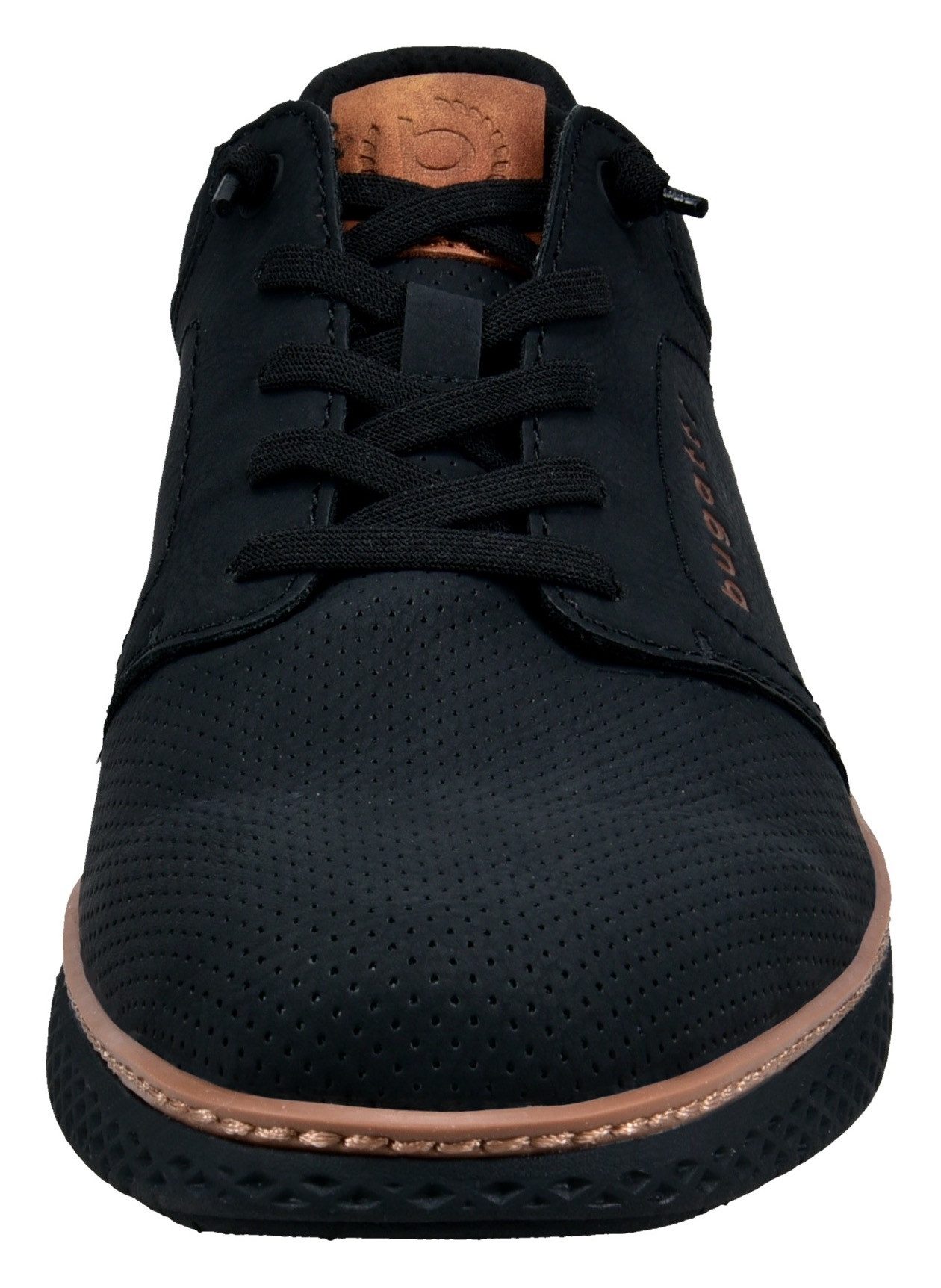 Bugatti Slip-on sneakers Lage schoen, vrijetijdssneaker met perforatie, elastische veters