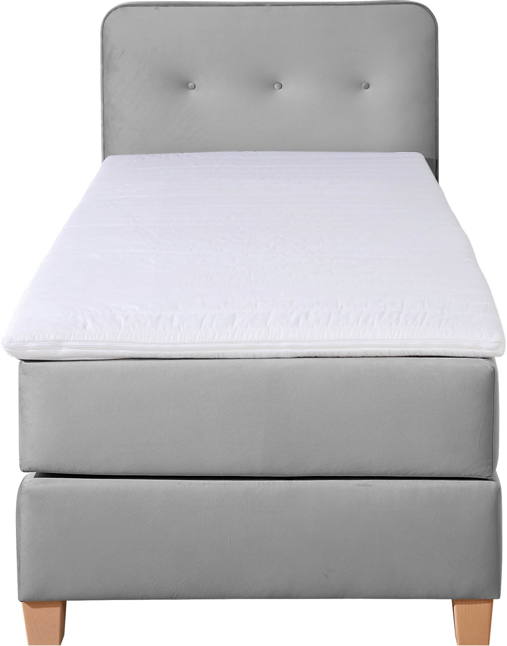 Home affaire Boxspring Fargo inclusief topper, in 3 soorten matrassen, in fluweel of structuurstof