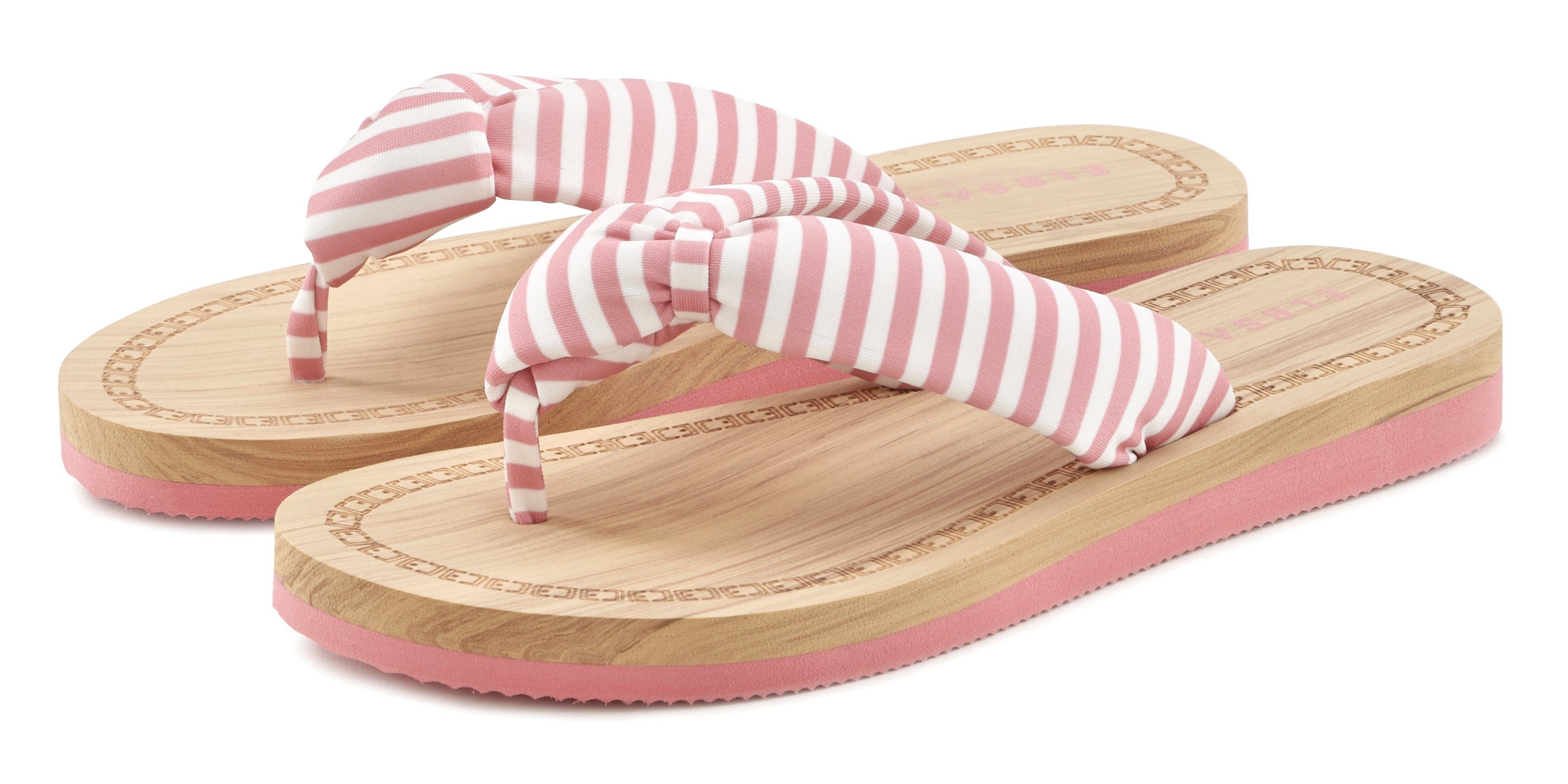 Elbsand Badslippers Sandaal, pantoletten, badschoen ultralicht VEGAN dames teenslippers maat 35 roze