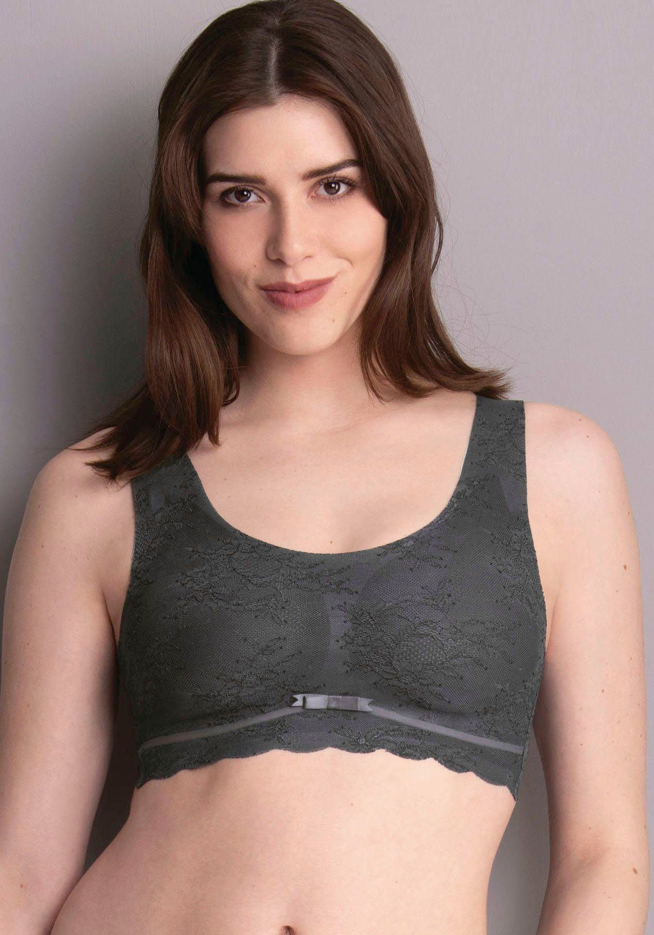 Anita Comfort Bralette Essentials Kant met voorgevormde cups Bloemige kant, uitneembare schuimcups, delicate zijden band (1-delig)