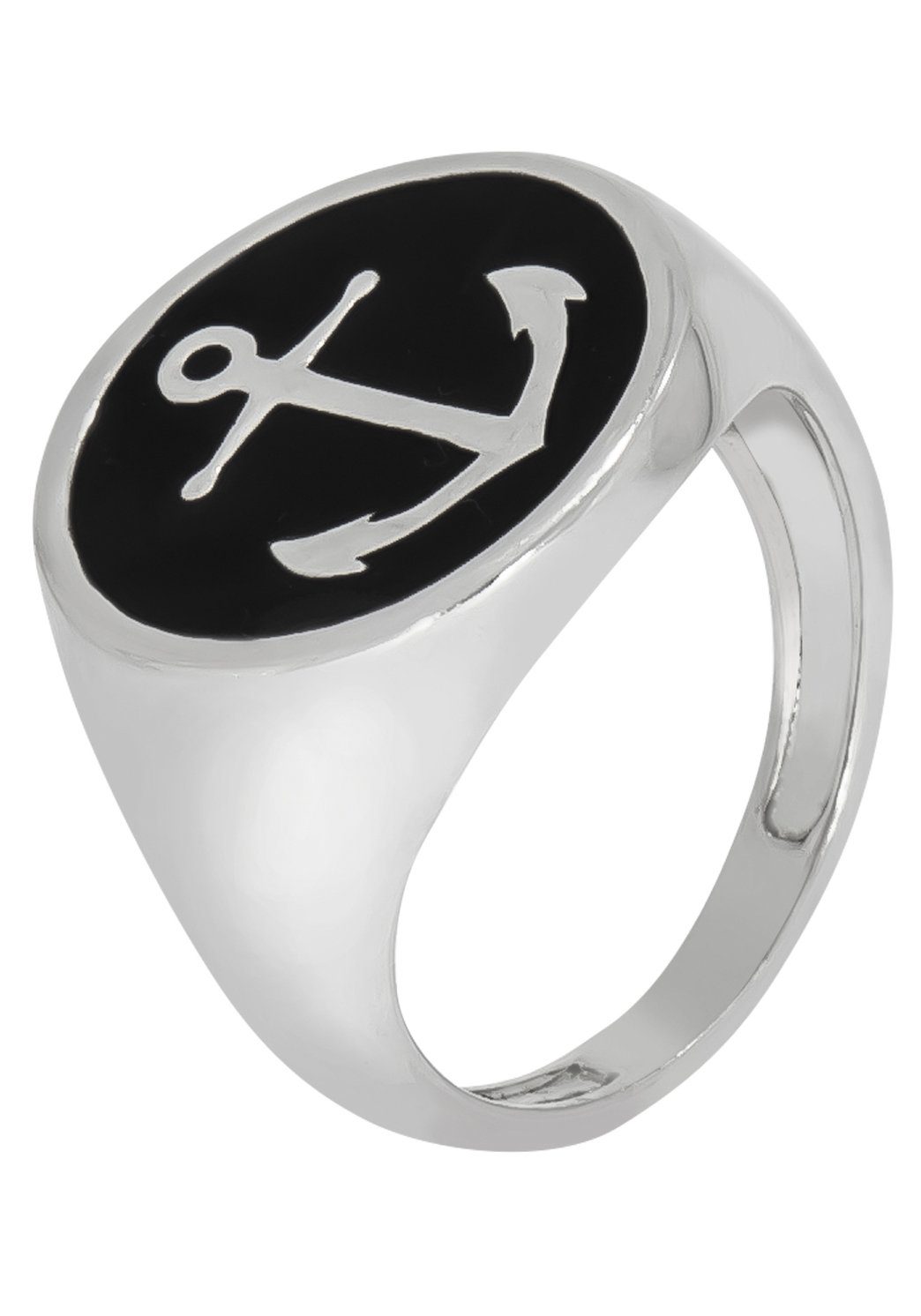 Firetti Ring Sieraad cadeau zilverkleur 925 zilveren ring anker dames ringen maat 62 zwart